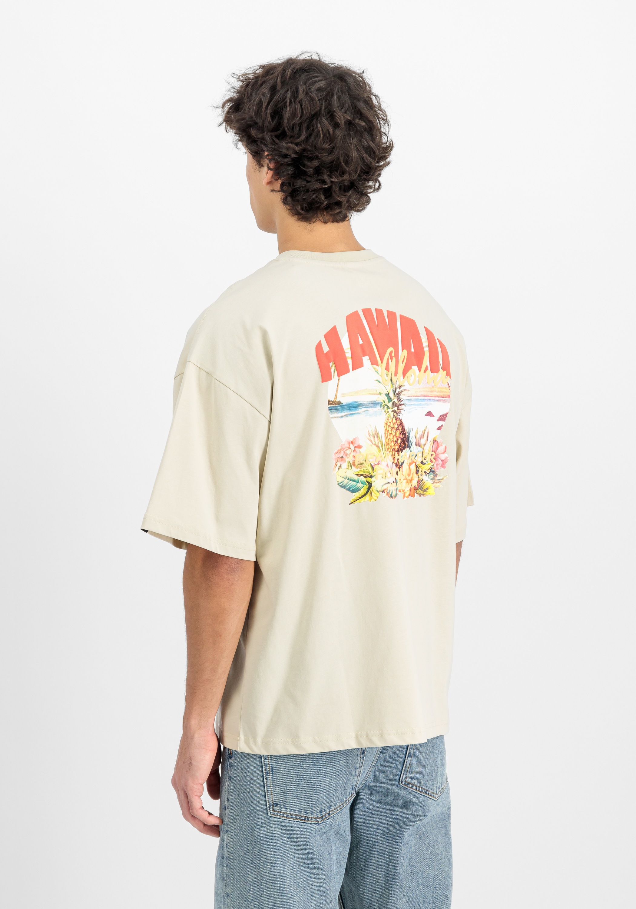 Alpha Industries T-Shirt »Alpha Industries Men - T-Shirts Hawaii Aloha Backprint T-Shirt«