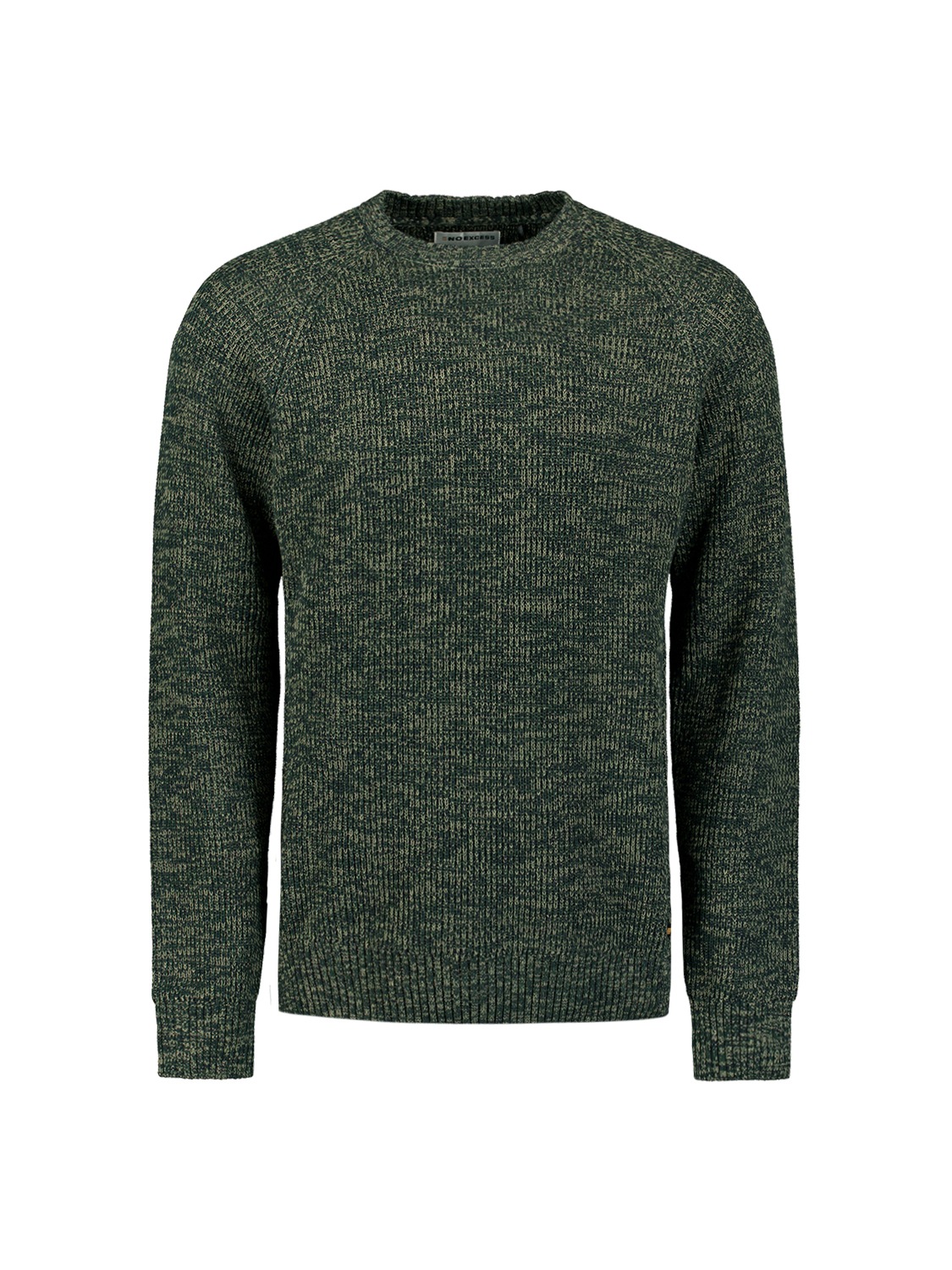NO EXCESS Rundhalspullover »No Excess Farbiger Rippenpullover«