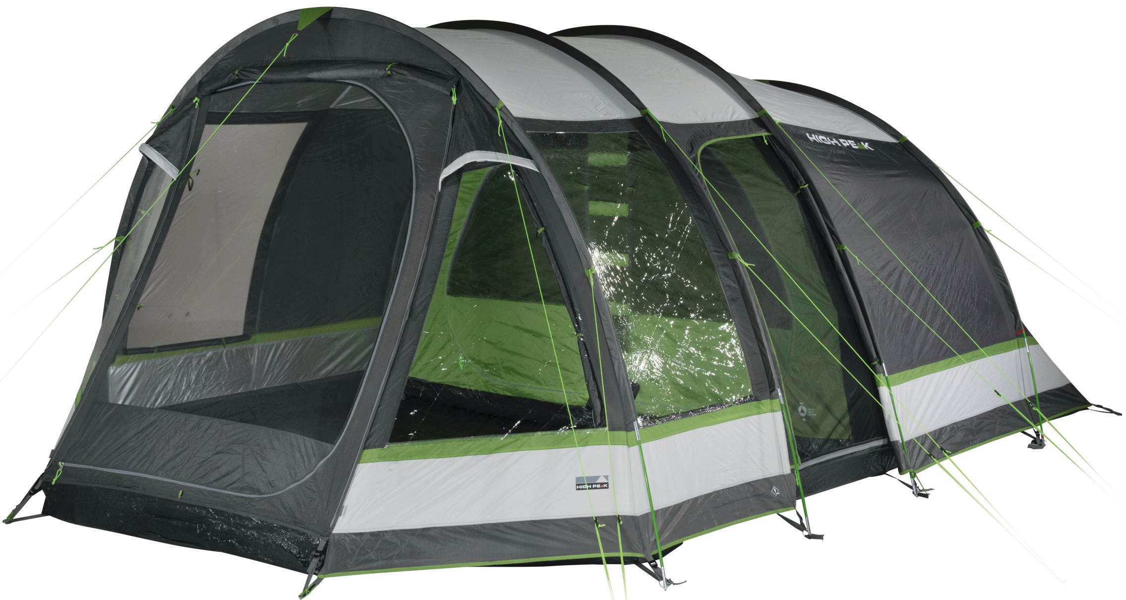 HIGH PEAK Tunnelzelt �»Bozen 6.0« 6 Personen hellgrau-dunkelgrau-grün