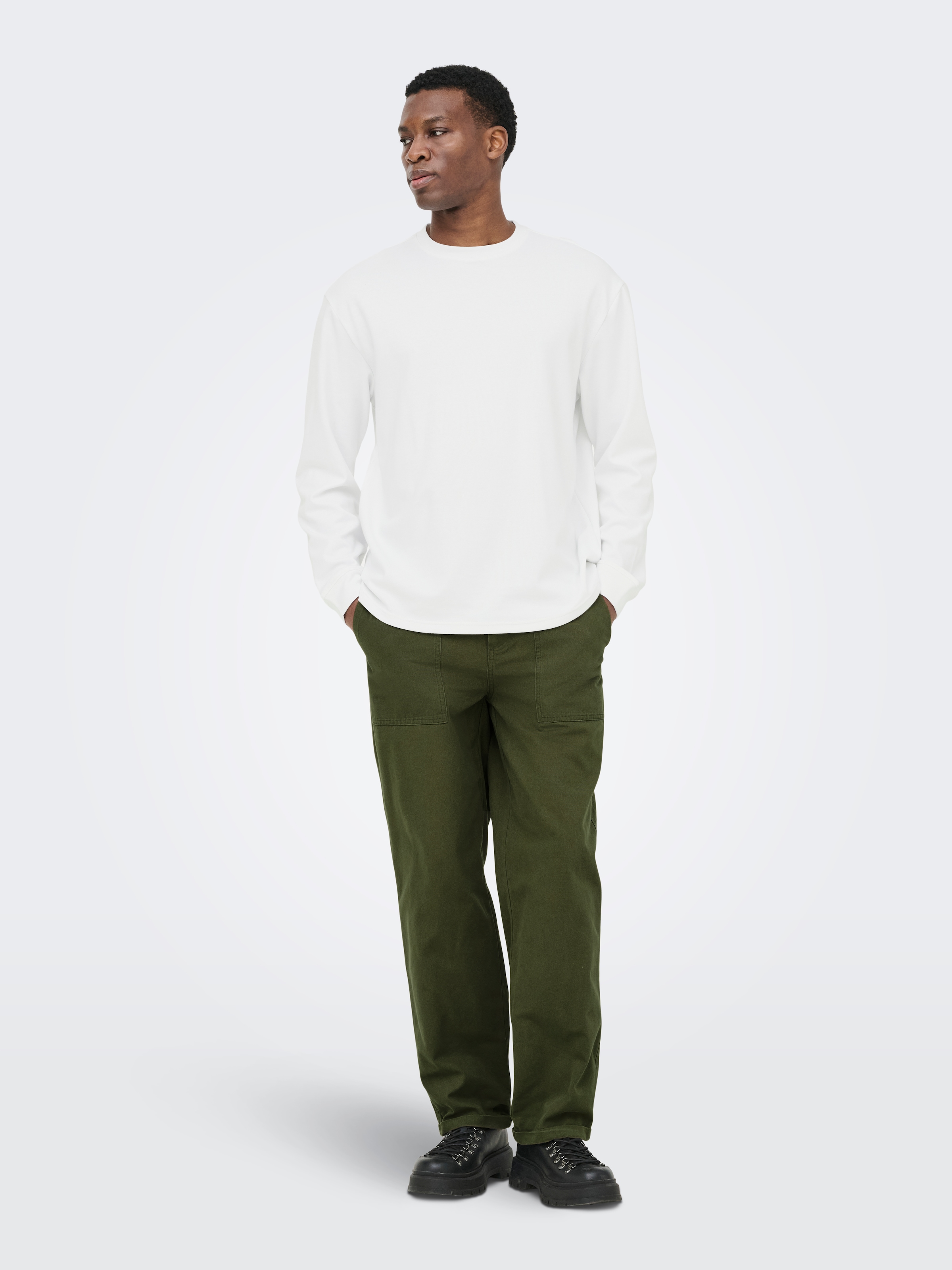 ONLY & SONS T-Shirt »ONSCASPIAN AIRLFEX RLX LS TEE NOOS« Baumwollmischung, relaxed fit