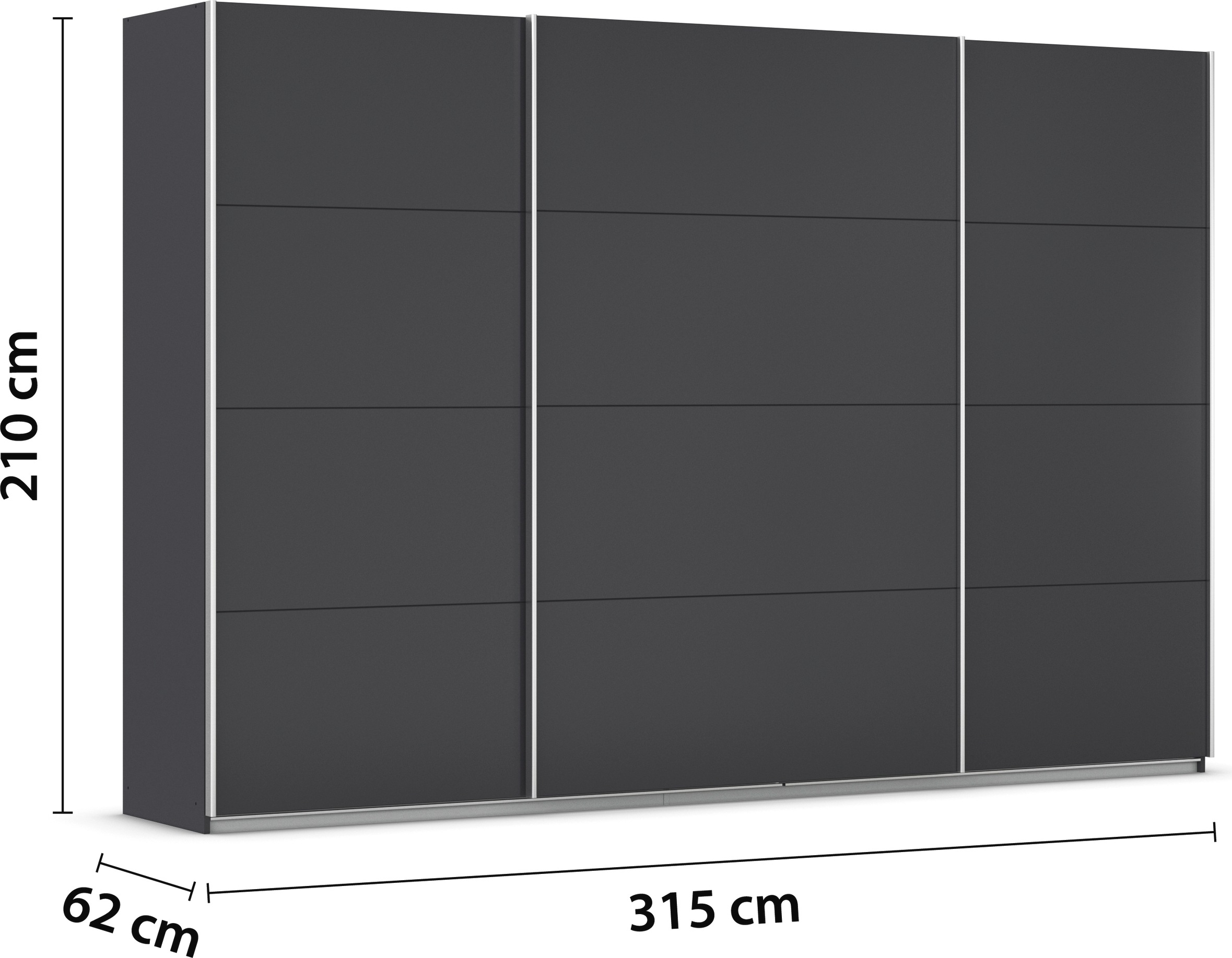 rauch Schwebetürenschrank »Kleiderschrank Schrank Garderobe AGORDO mit Dekor- oder Hochglanzfront«, (in zwei Griff-Farben), durchdachte Innenausstattung, in 4 Breiten und 2 Höhen MADE IN GERMANY