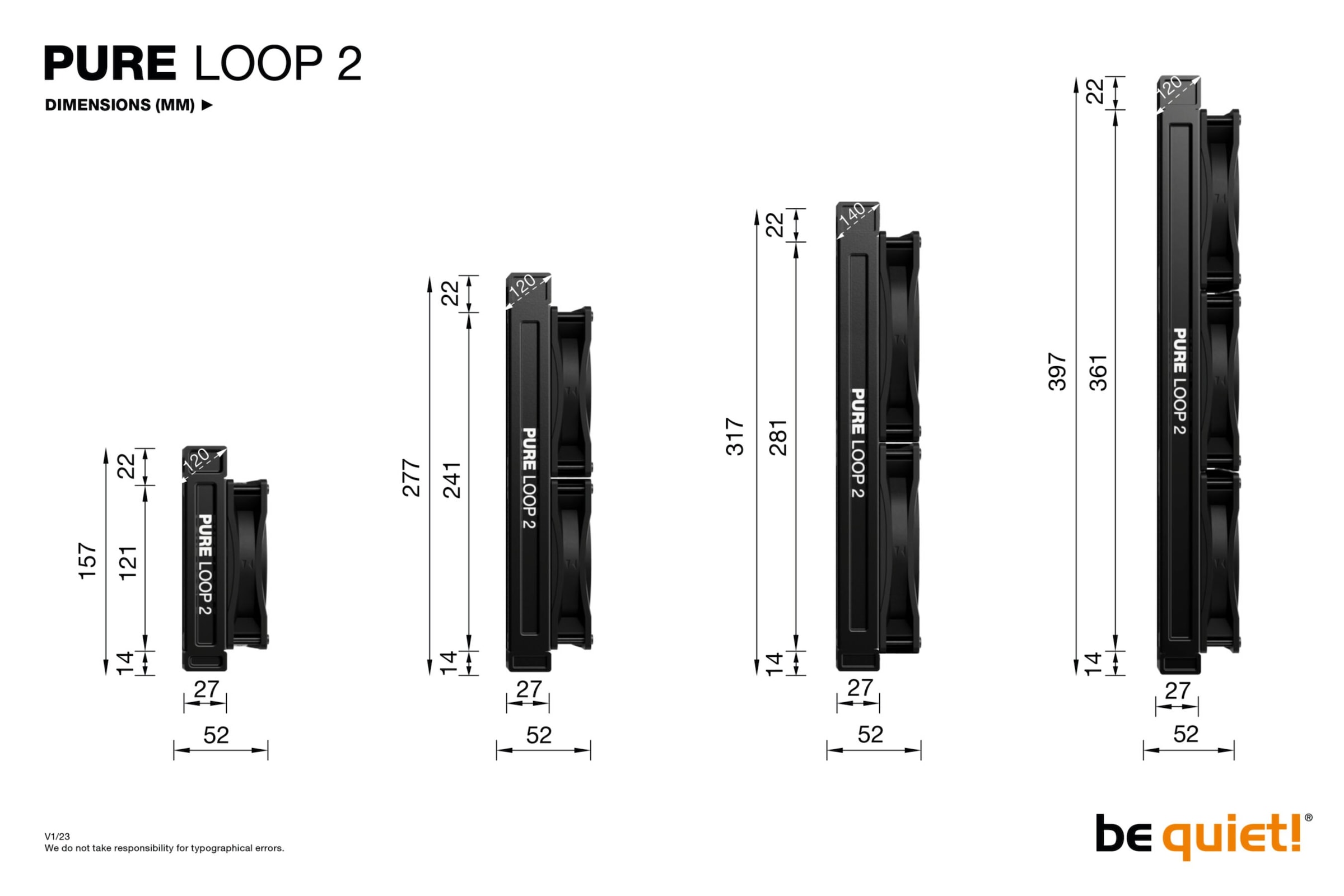 be quiet! Gehäuselüfter »Pure Loop 2  280mm«