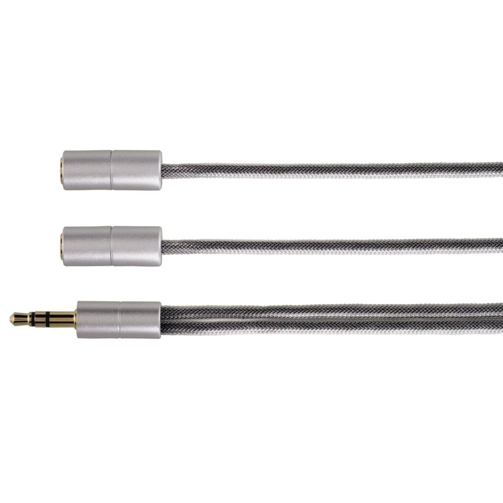 Hama Audio-Kabel »Klinkenstecker Klinkenkabel Kopfhörer Adapter (15 cm) 3,5 mm«, 3,5-mm-Klinke, 3,5-mm-Klinke, 10 cm