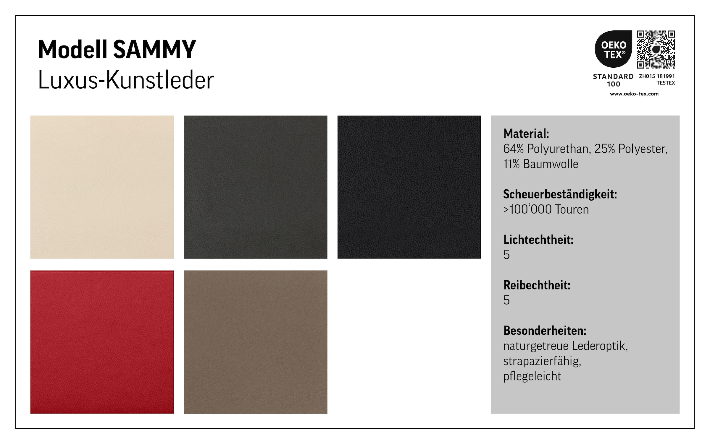 COTTA Ecksofa »Sammy L-Form«, mit Kopfteilverstellung, wahlweise mit Bettfunktion & Bettkasten