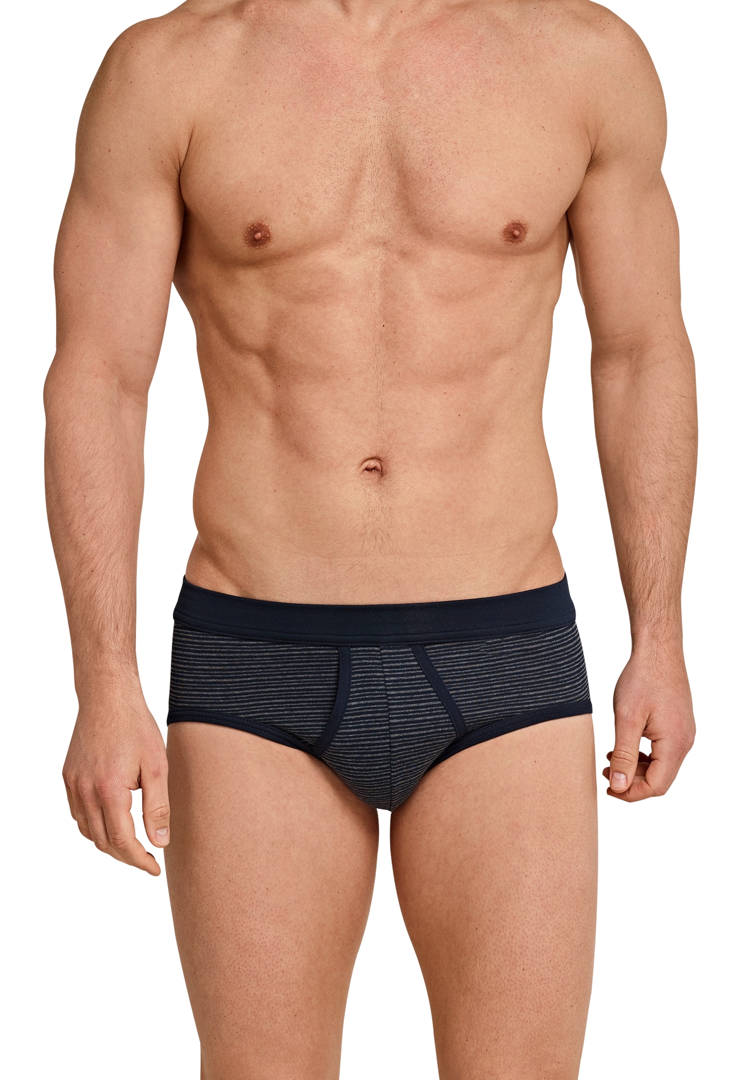 Schiesser Slip »"Original Classics"«, (2er Pack), mit kontrastfarbenem Ringel-Muster