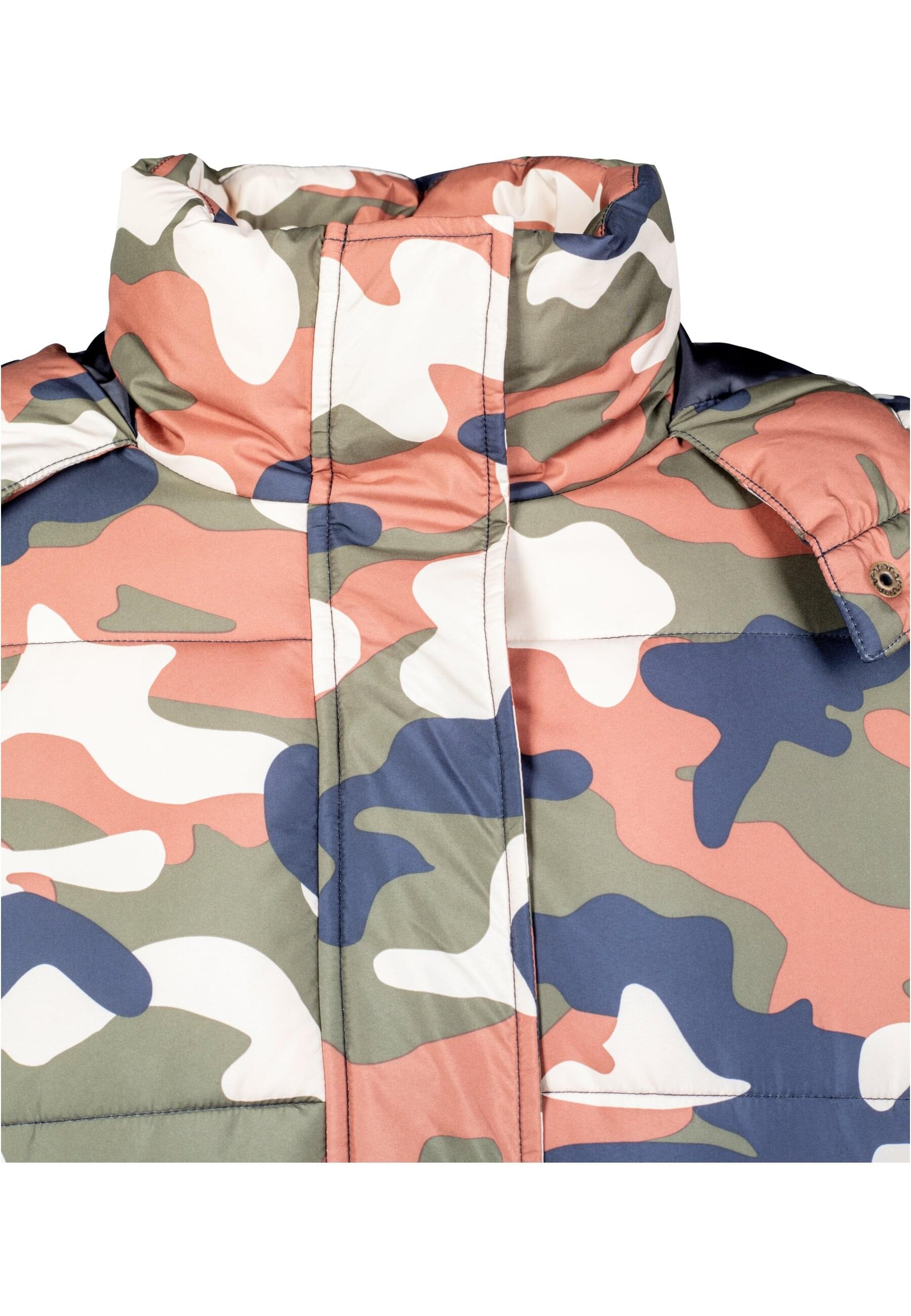 URBAN CLASSICS Winterjacke »Urban Classics Damen Ladies Boyfriend Camo Puffer Jacket« 1 Stk. tlg. mit Kapuze