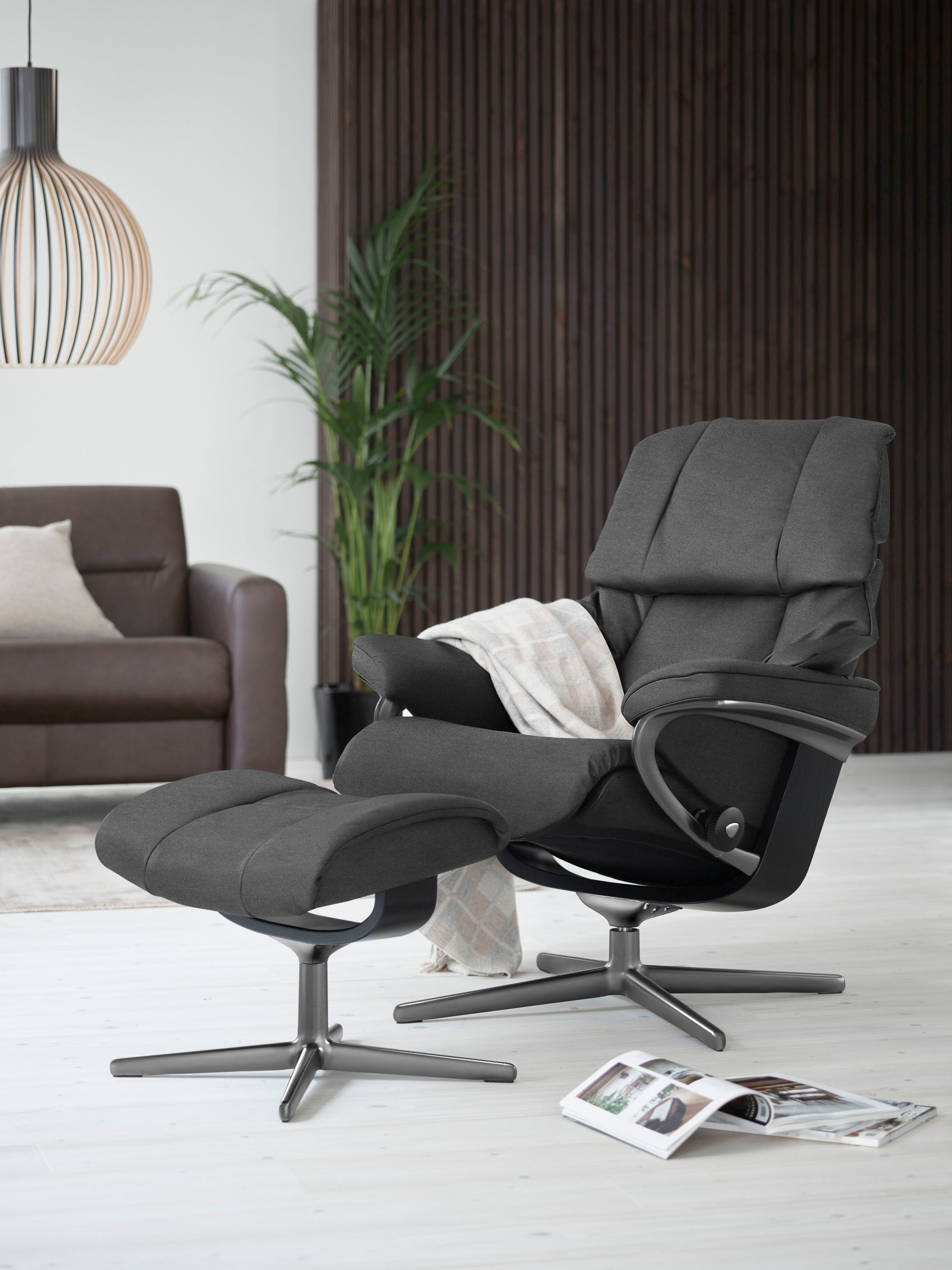 Stressless Fußhocker "Reno", mit Cross Base, Größe S, M & L, Holzakzent Sch günstig online kaufen