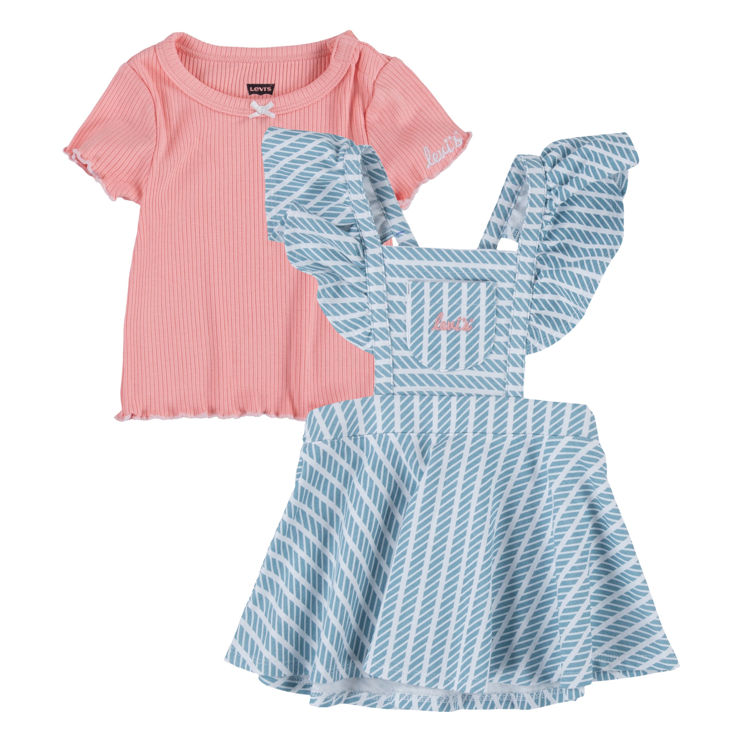 LEVI'S KIDS T-Shirt & Kleid Set, 2 Stk. tlg. peaches n' cream 24M (92) Süßes Set von Levi's Kids for Girls
