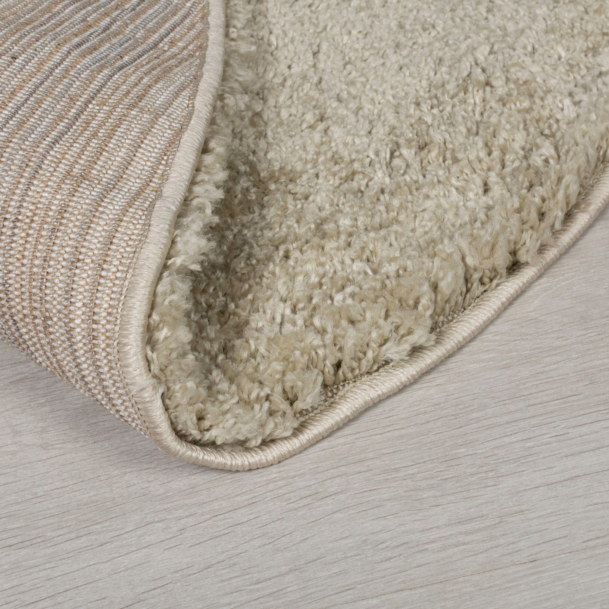 FLAIR RUGS Hochflor-Teppich »Feather«, rund, 40 mm Höhe