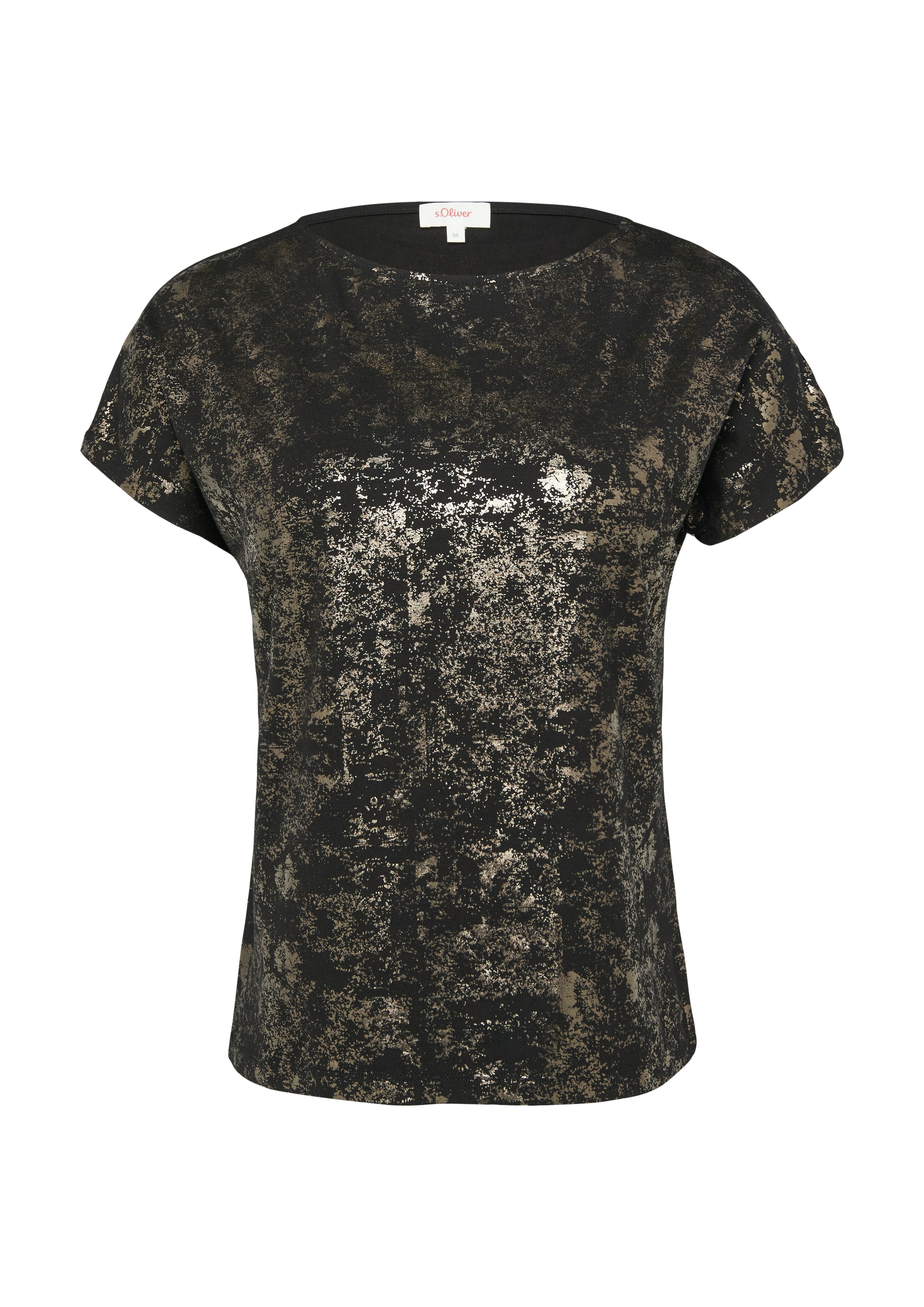 s.Oliver T-Shirt, mit metallisiertem Muster
