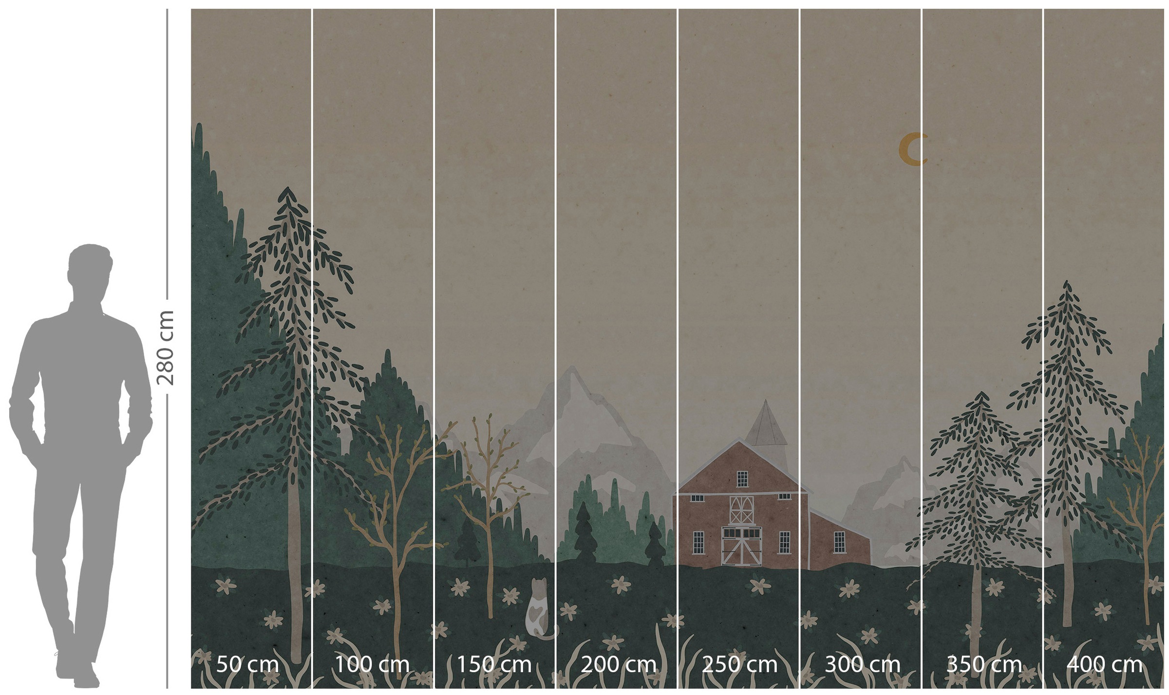 Komar Vliestapete »Digitaldruck Vlies - Little Farm - Größe 400 x 280 cm«, bedruckt, Kinderzimmer