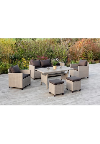 Garten-Essgruppe »Striano«, (16 tlg.), inklusive Kissen, Dining-Set