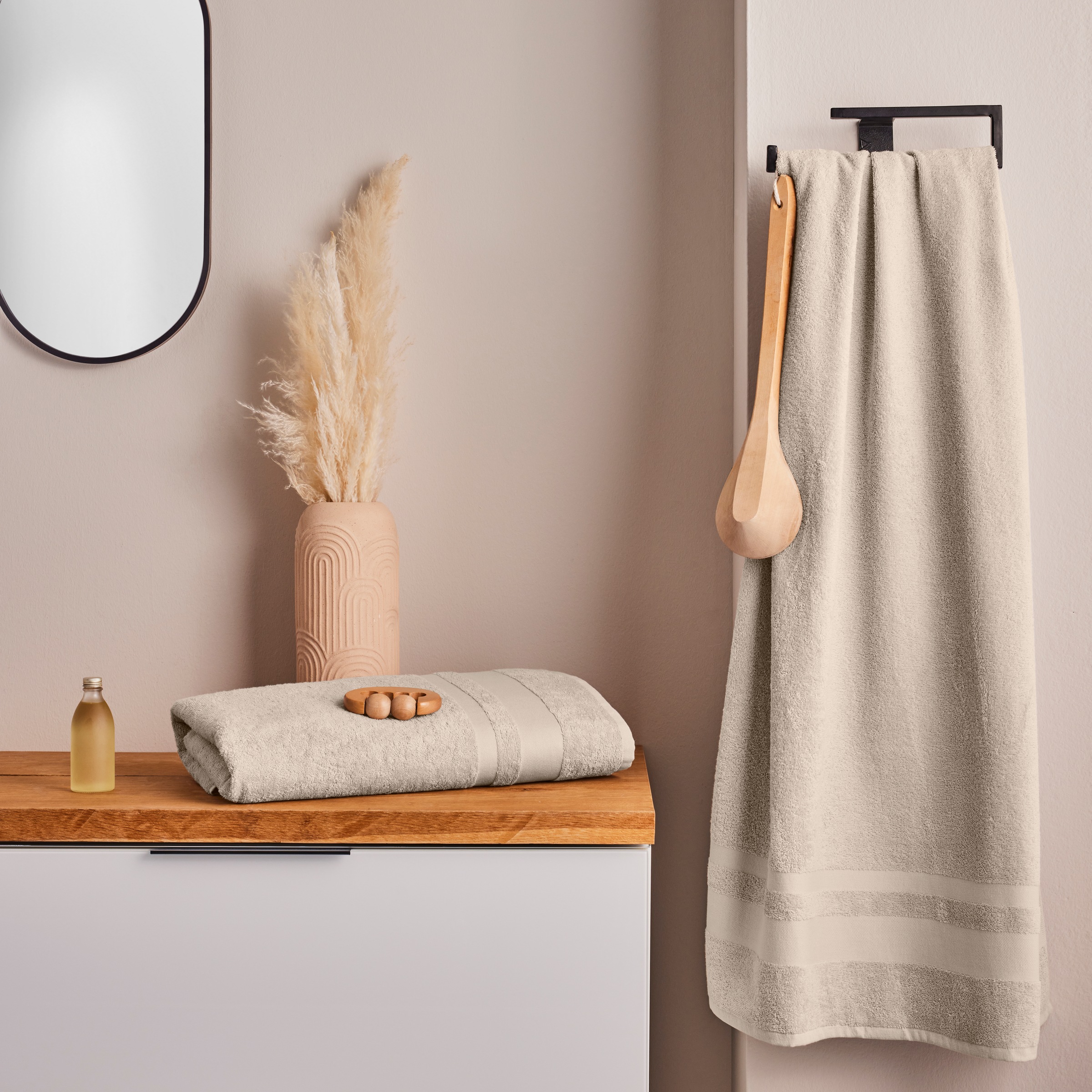 my home Saunatuch »Vanessa 2x 80x200cm«, (Set, 2 St., 80x200), Handtücher m günstig online kaufen