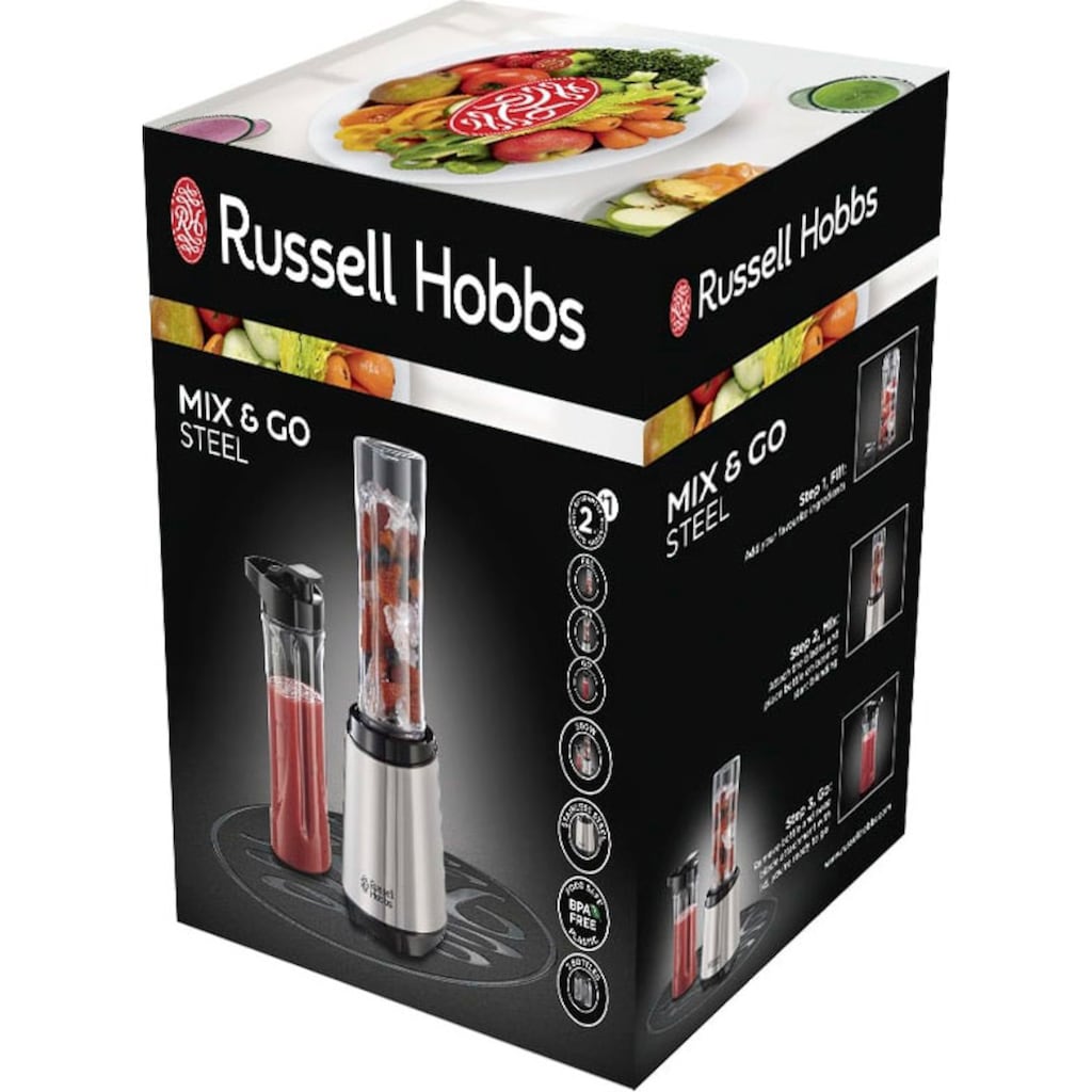 RUSSELL HOBBS Standmixer »Mix & Go Steel 23470-56«, 300 W