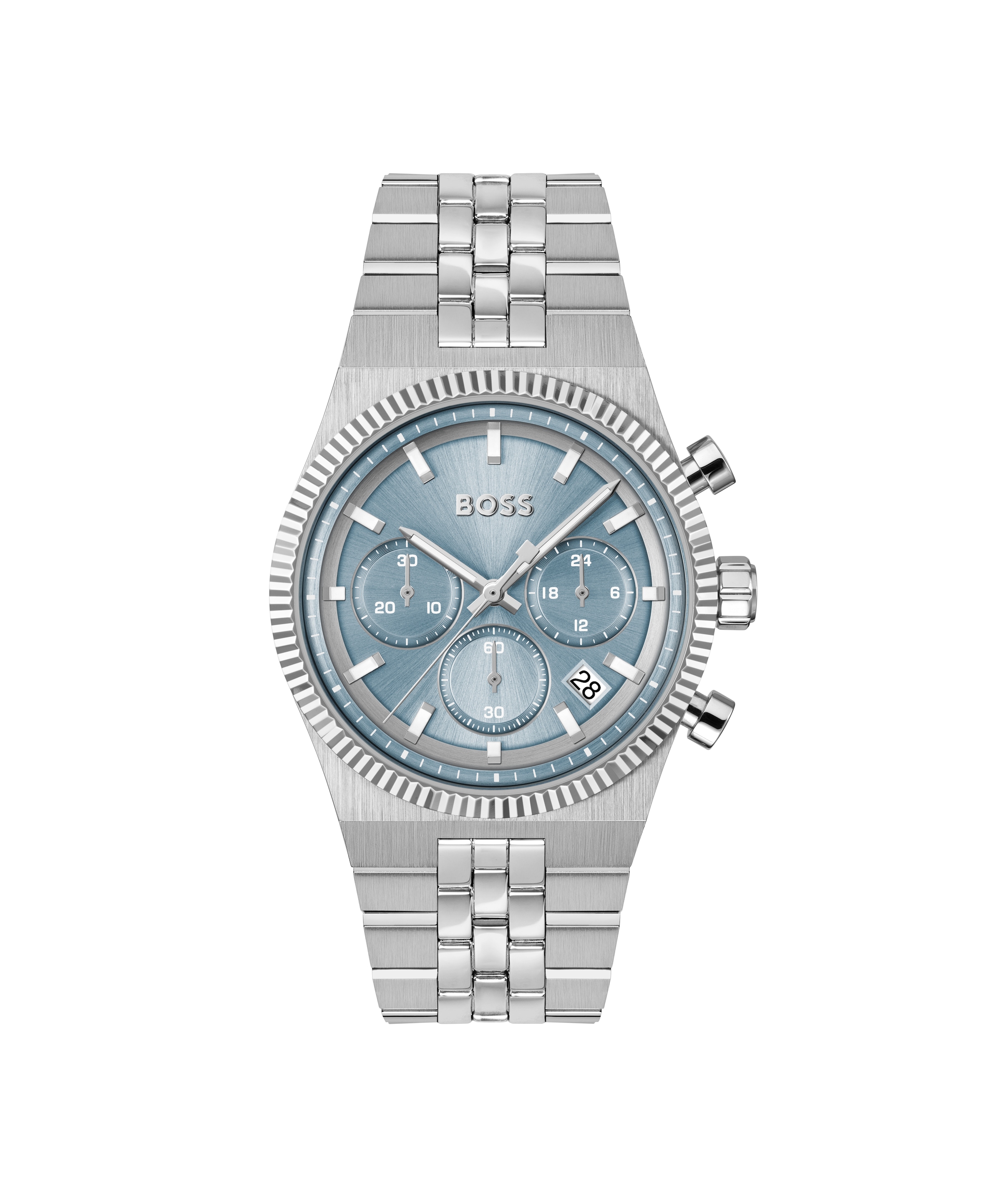 BOSS Chronograph »CANDOR PRIME« Quarzuhr, Armbanduhr, Herrenuhr, Edelstahlarmband, analog, Tag