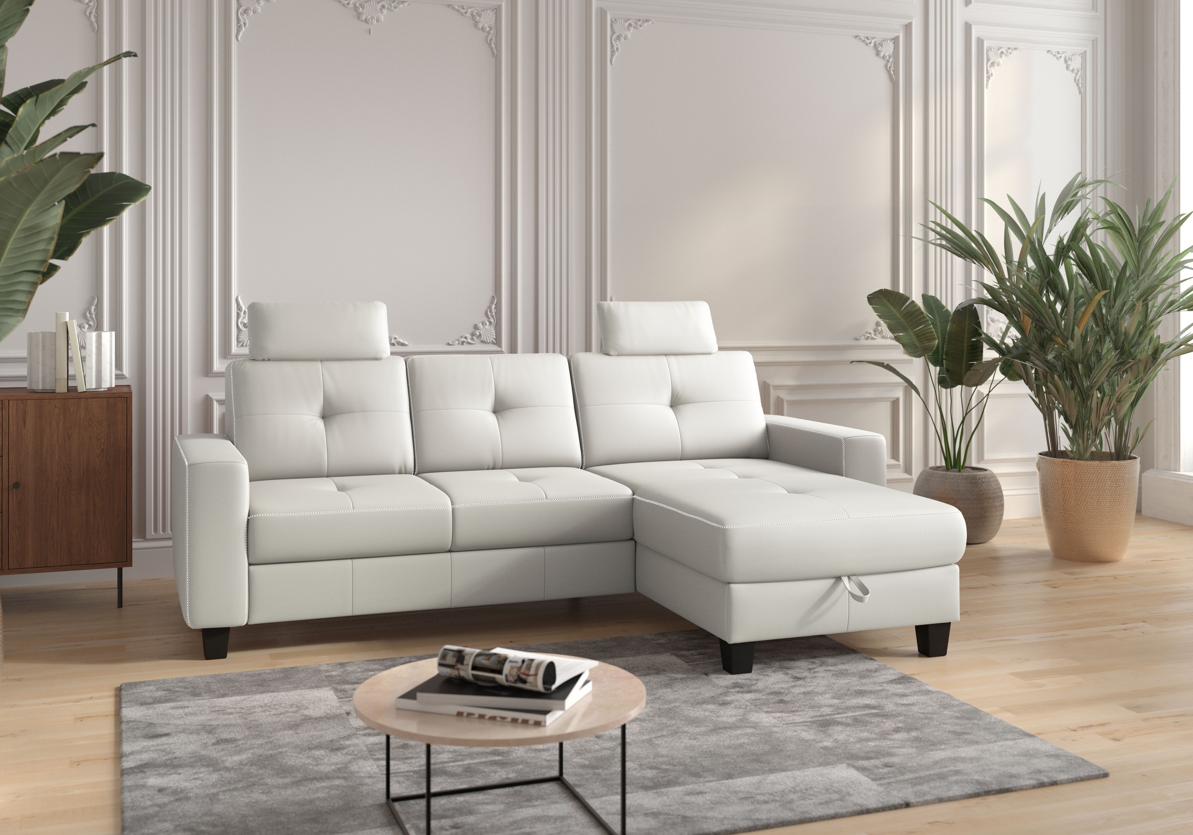 Places of Style Ecksofa »Varese«, wahlweise mit Bettfunktion und Bettkasten günstig online kaufen