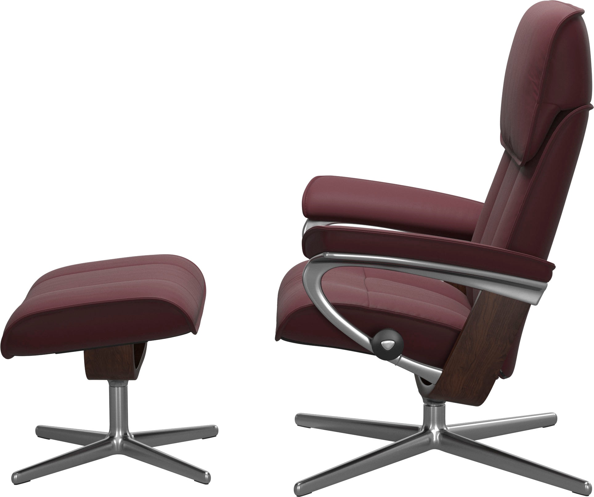 Stressless® Fußhocker »Admiral«, mit Cross Base, Größe M & L, Holzakzent Braun