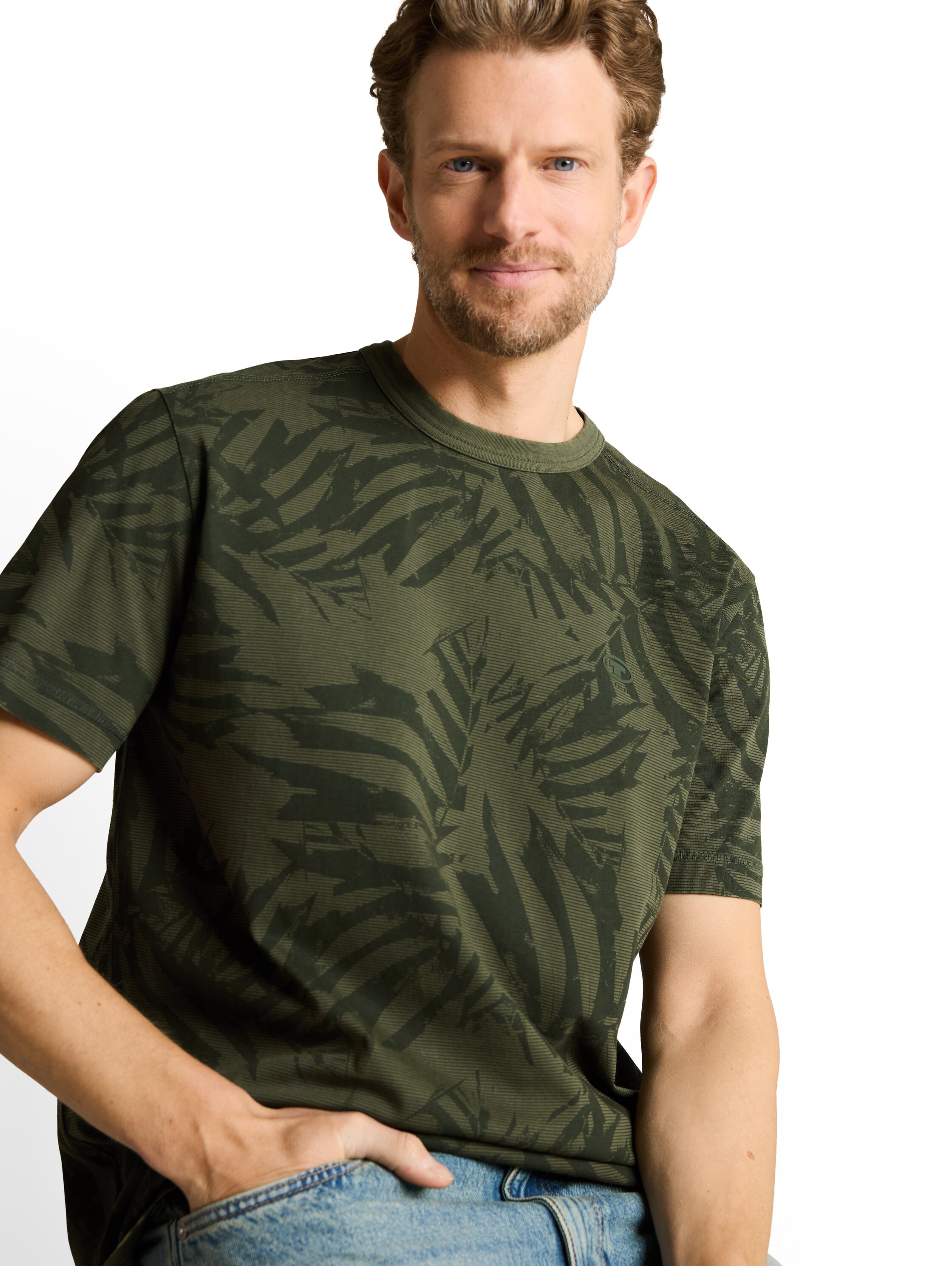 TOM TAILOR Kurzarmshirt mit floralem Allover-Print