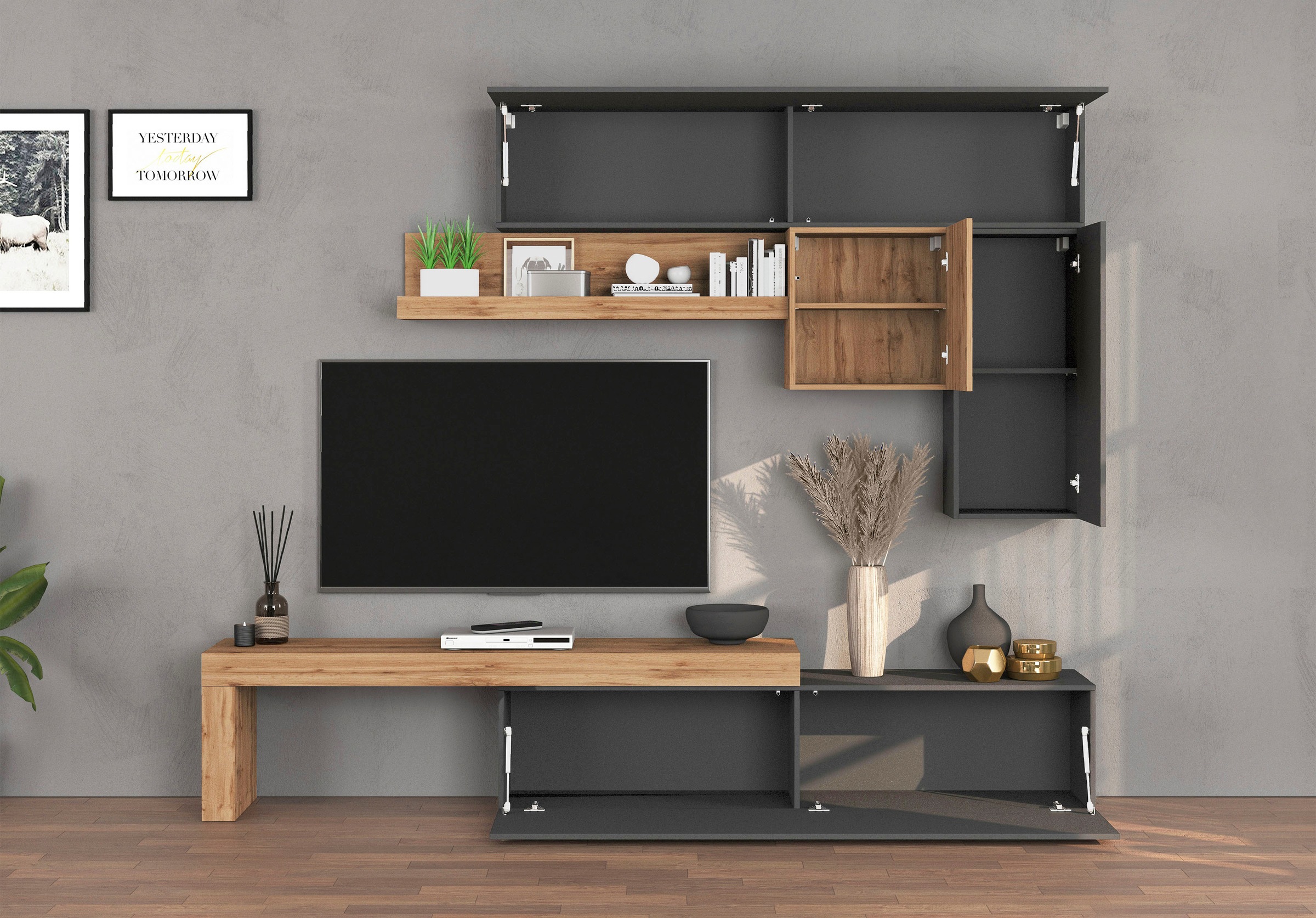 OTTO home Wohnwand »Chronos Wohnwand, Medienwand, 5-er set« Set, 5 Stk. tlg.