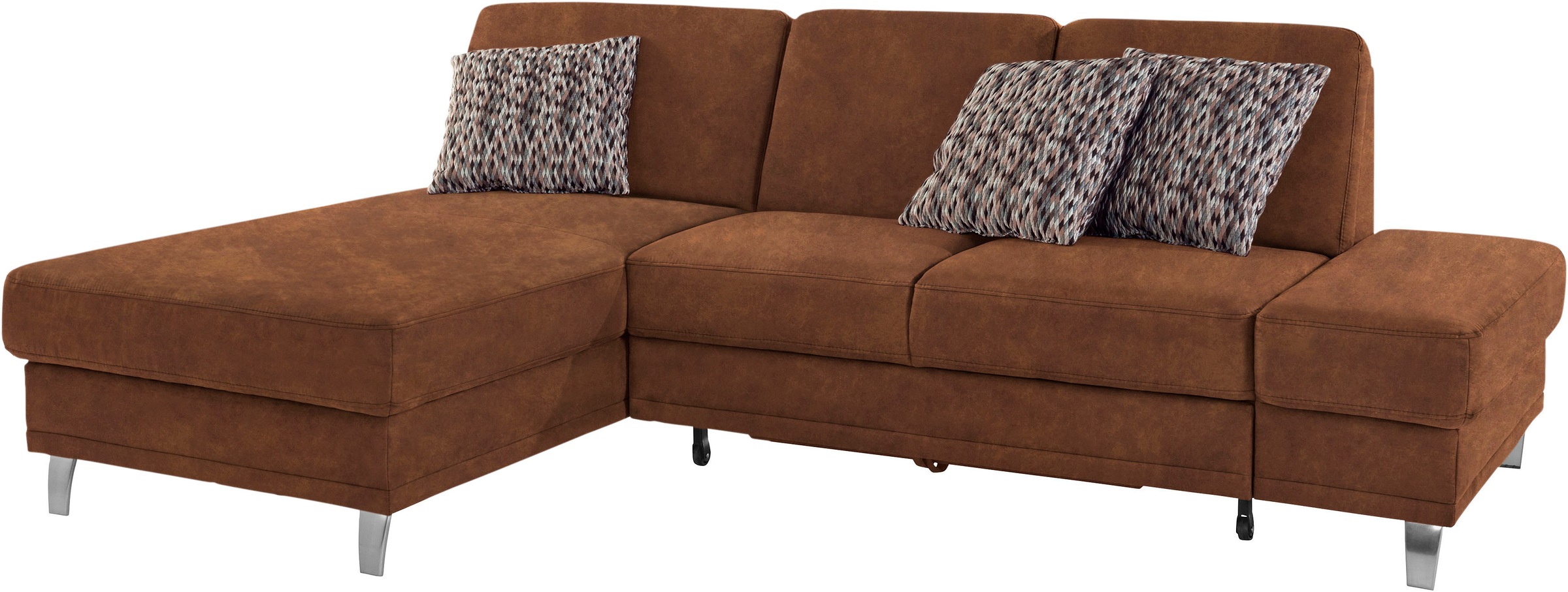 sit&more Ecksofa »Clio L-Form«, wahlweise mit Bettfunktion oder Vorziehsitz und Bettkasten, Federkern