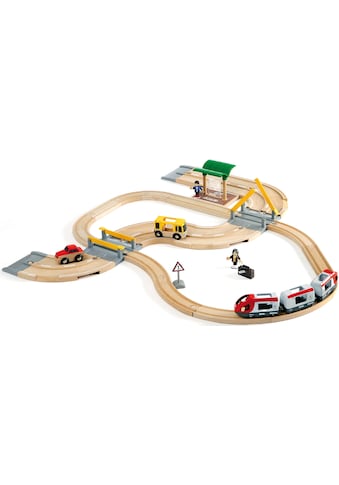 BRIO® Spielzeug-Eisenbahn »BRIO® WORLD, Straßen & Schienen Reisezug Set«, FSC®-Holz... kaufen