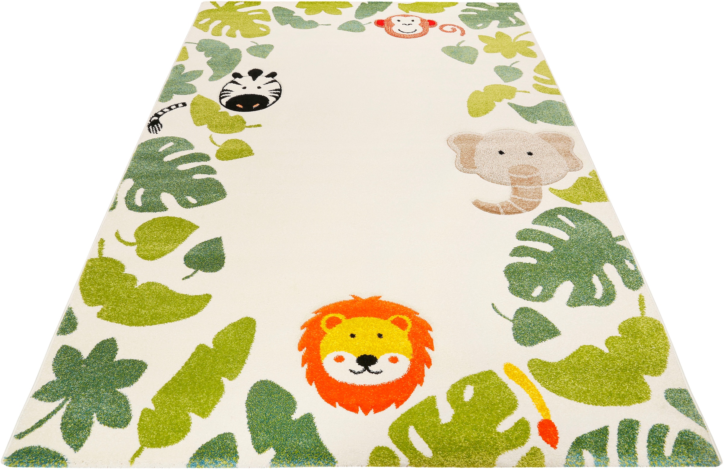 Esprit Kinderteppich »E-Safari ESP-21369«, rechteckig, 13 mm Höhe, Motiv Ds günstig online kaufen