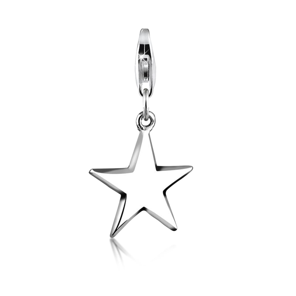 Nenalina Charm-Einhänger »Anhänger Stern Astro Star Basic 925 Silber«