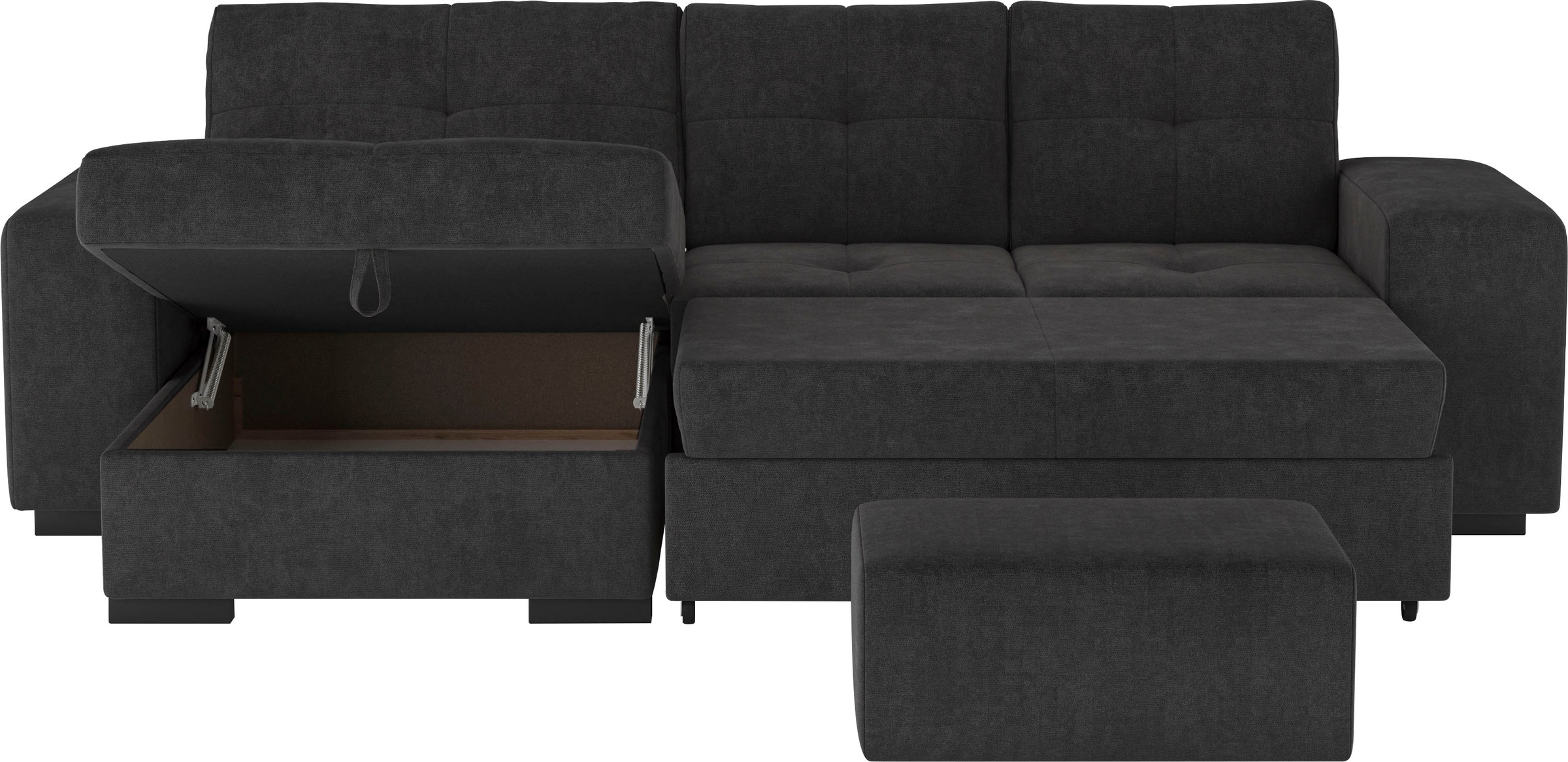 COTTA Ecksofa »Mattina L-Form«, inkl. Hocker, wahlweise mit Bettfunktion und Bettkasten