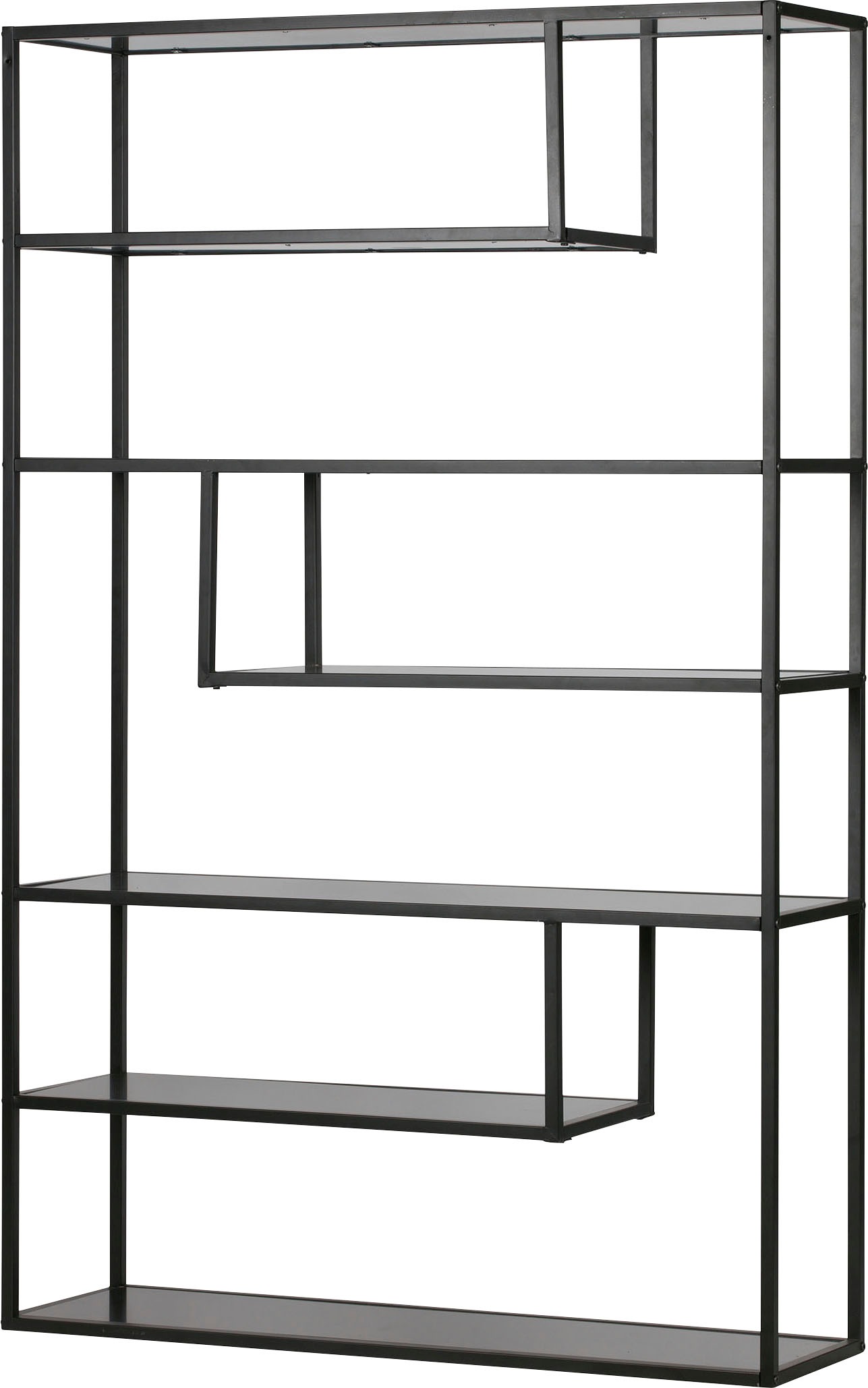 WOOOD Bücherregal »Teun«, Regal aus Metall, viel Platz, H 188 cm x B 120 cm günstig online kaufen