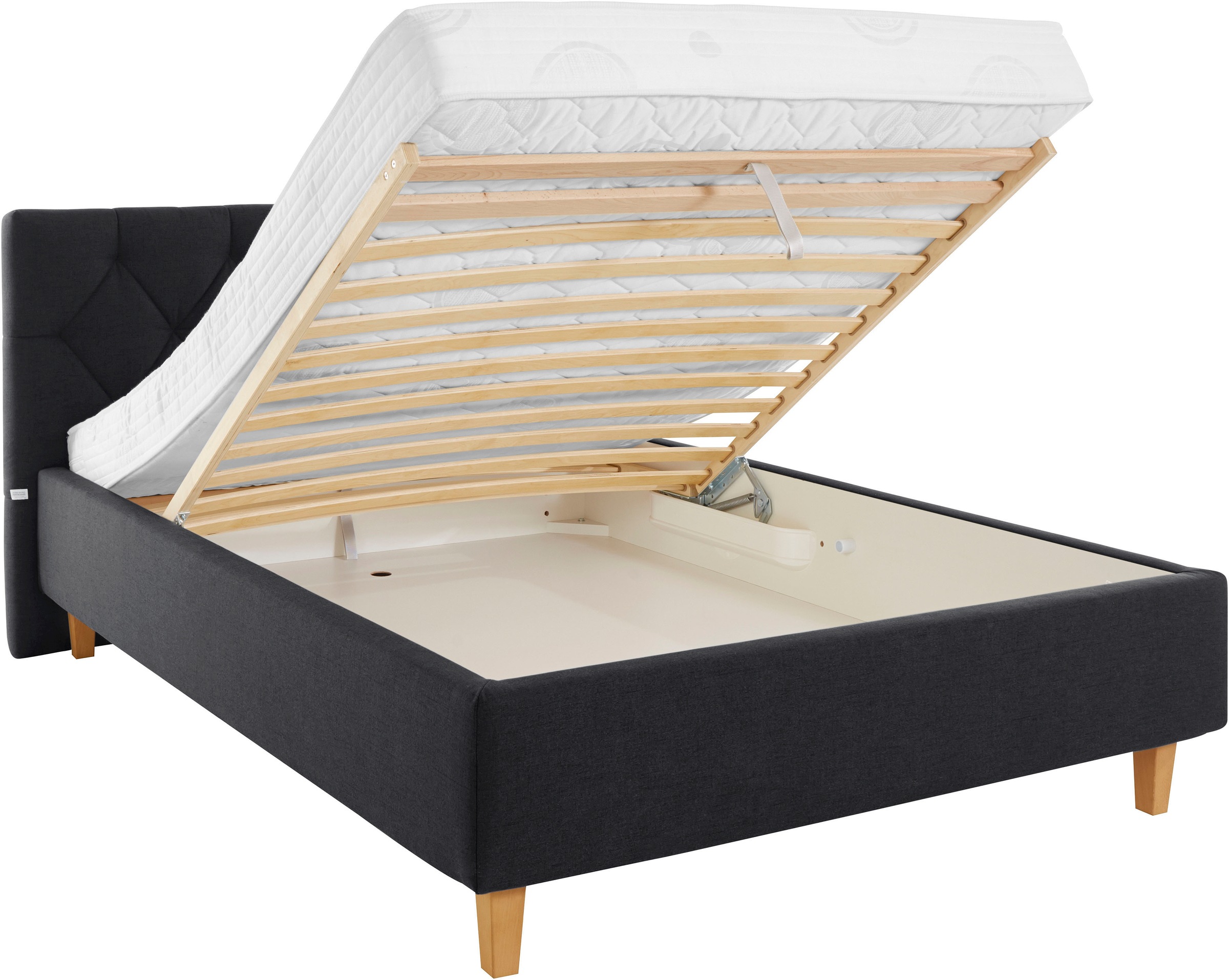 Guido Maria Kretschmer Home&Living Polsterbett »Sunley 100«, Kreuzsteppung, Kopfteilhöhe 102 cm, ohne oder mit Matratze/Lattenrost