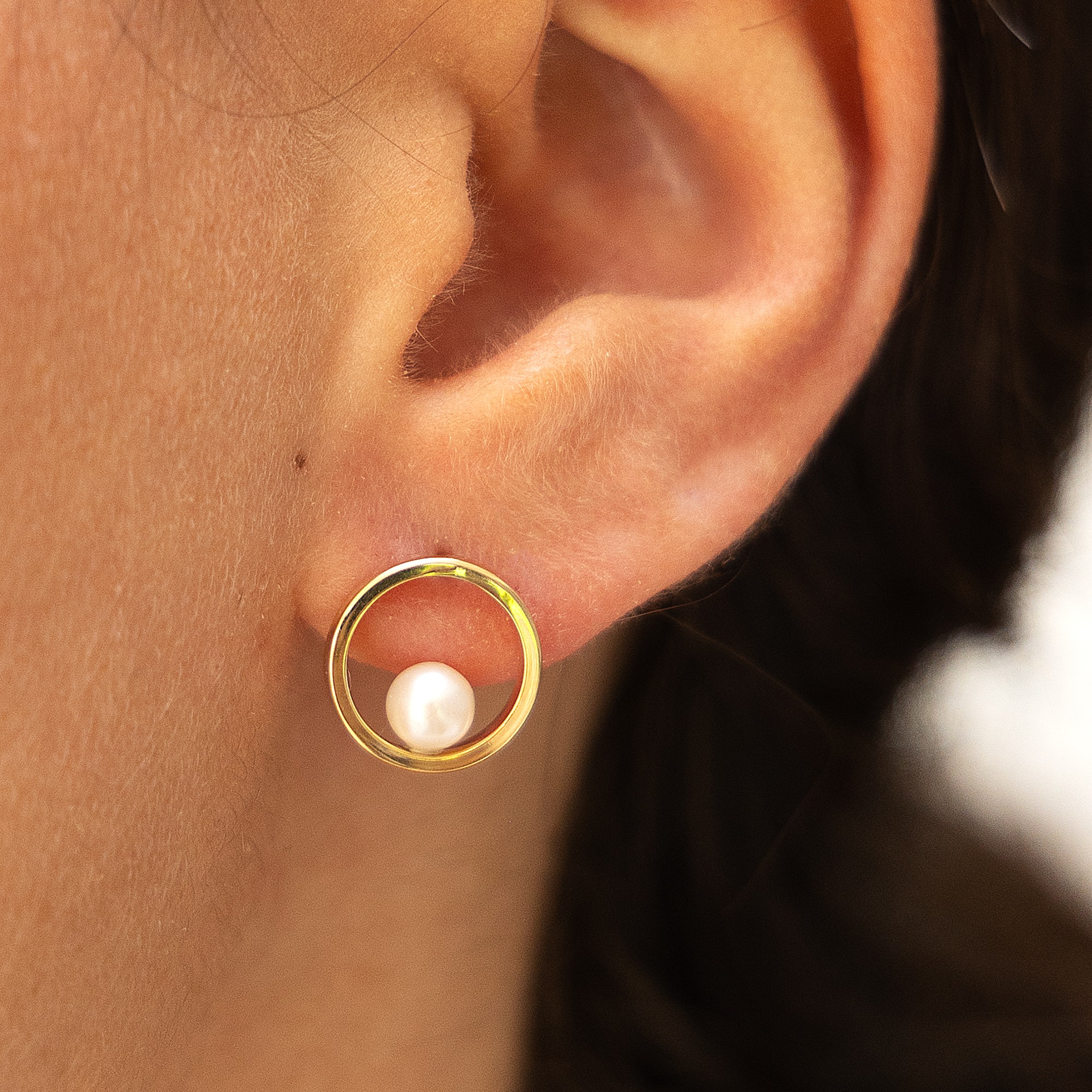 Fascination by Ellen K. Paar Ohrstecker »Gold 375 Perle weiß 4,5mm«