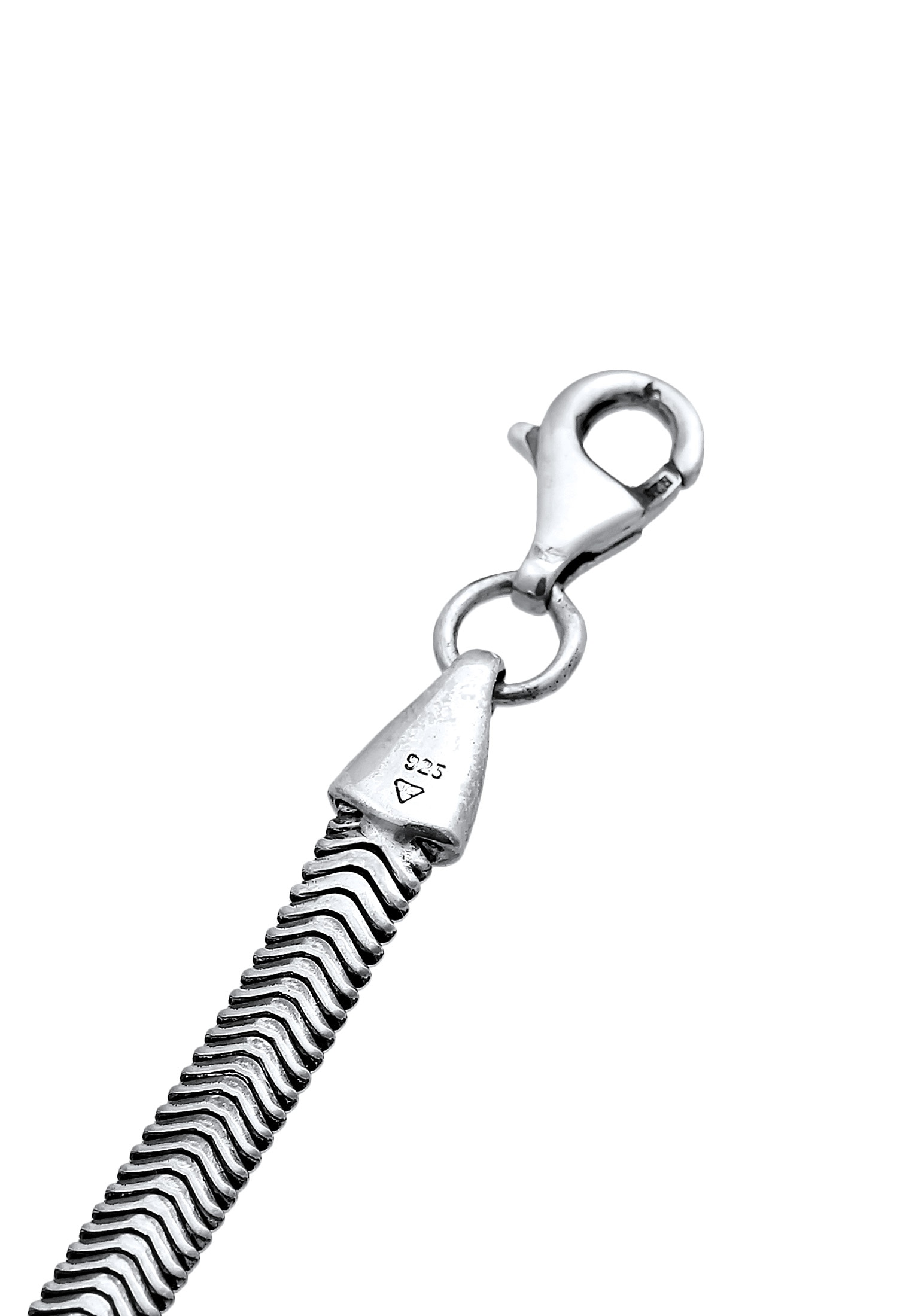 Kuzzoi Armband Fischgräte 925 Elegant kaufen Schlangenkette »Flach Silber«