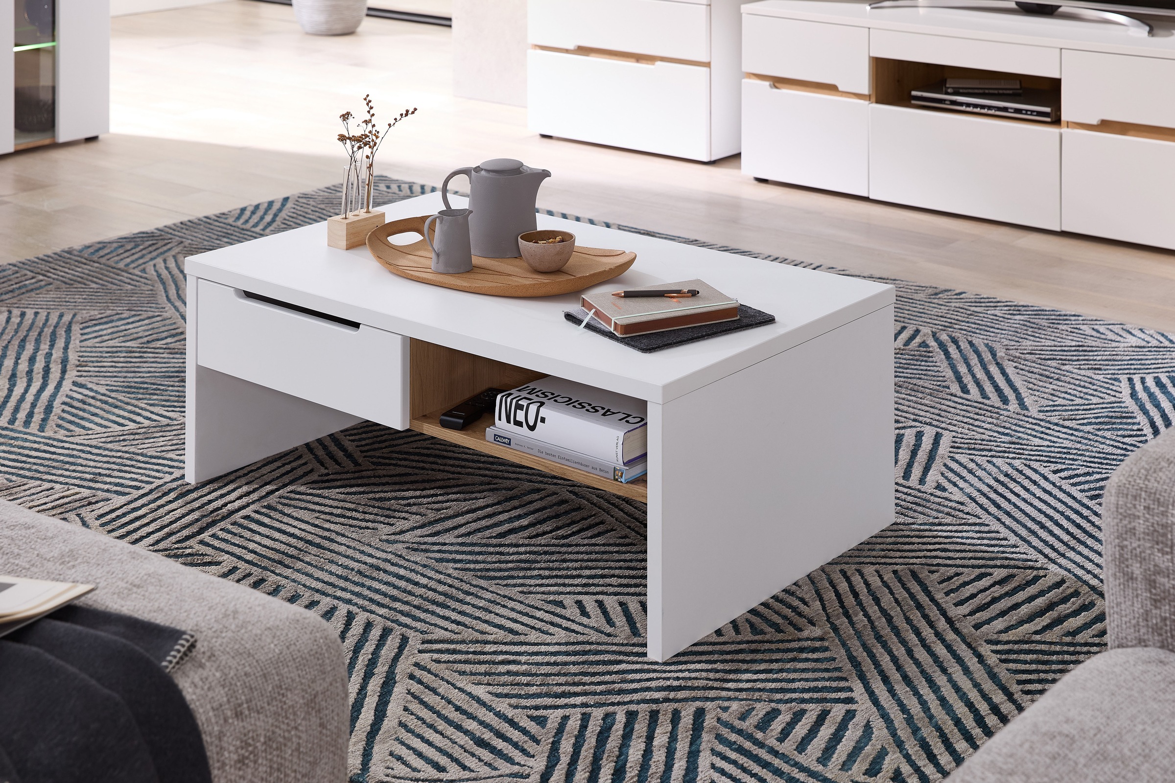 Innostyle Couchtisch »Memphis Couchtisch,110x40x65 cm (B/H/T)«, (1 St.), 2 günstig online kaufen