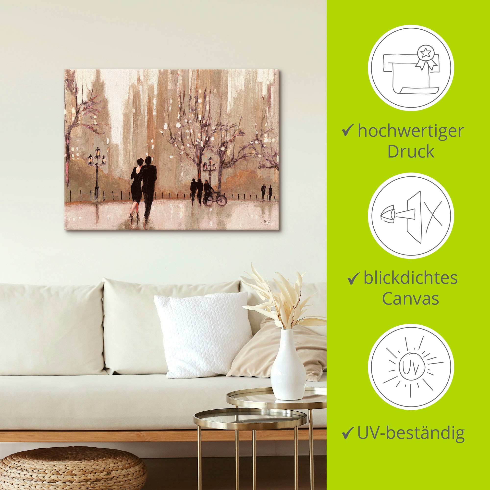 Artland Wandbild »Ein Abend in der Natur«, Paar, (1 St.), als Leinwandbild, Poster, Wandaufkleber in verschied. Größen