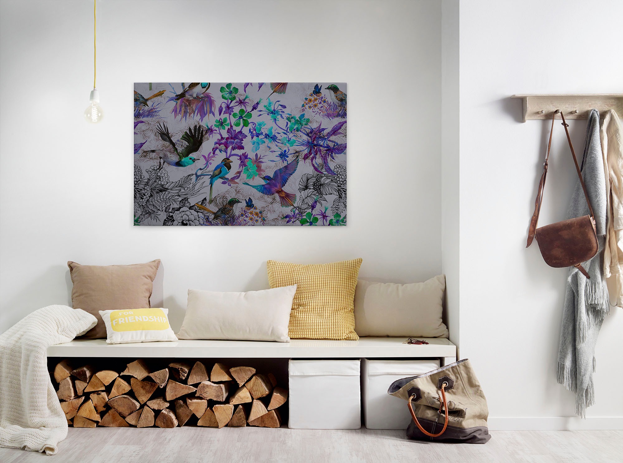 Bricoflor Leinwandbild Mit Vogel Design Im Modernen Stil Vogel Wandbild In günstig online kaufen