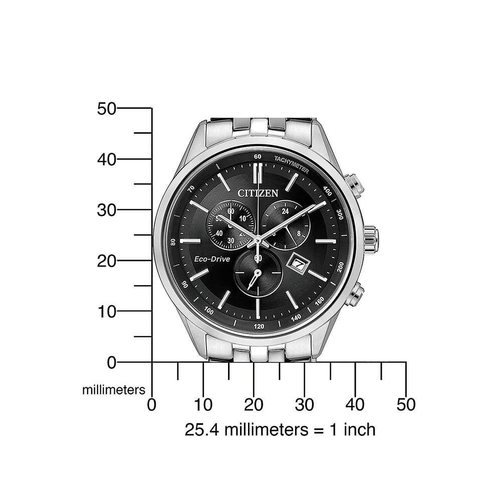 Citizen Chronograph Armbanduhr, Herrenuhr, Solar, Stoppfunktion, Edelstahlarmband