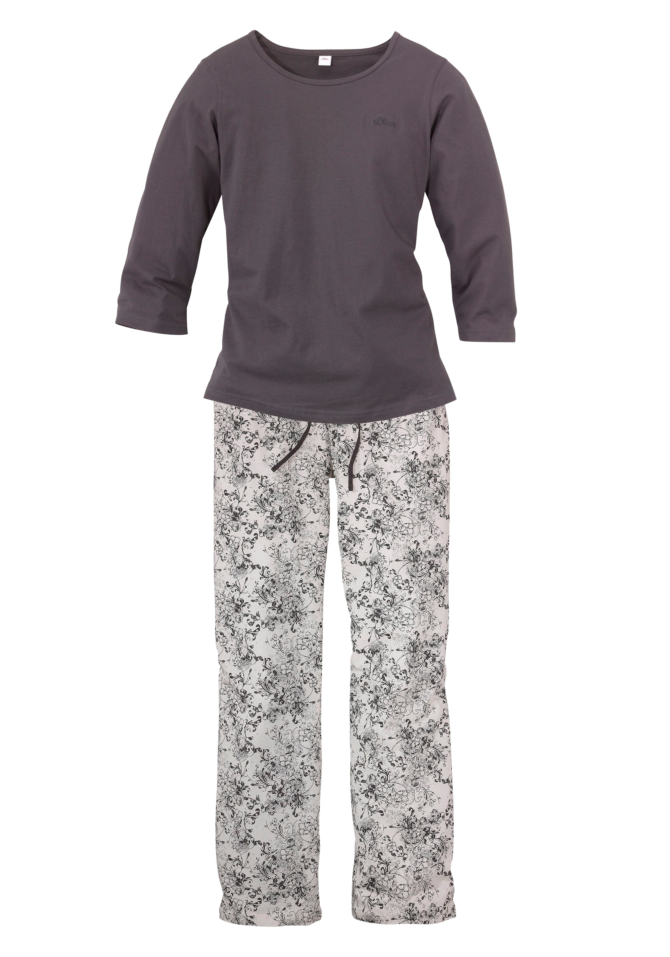 s.Oliver Pyjama, mit feinem Blumenmuster | Pyjama-Sets