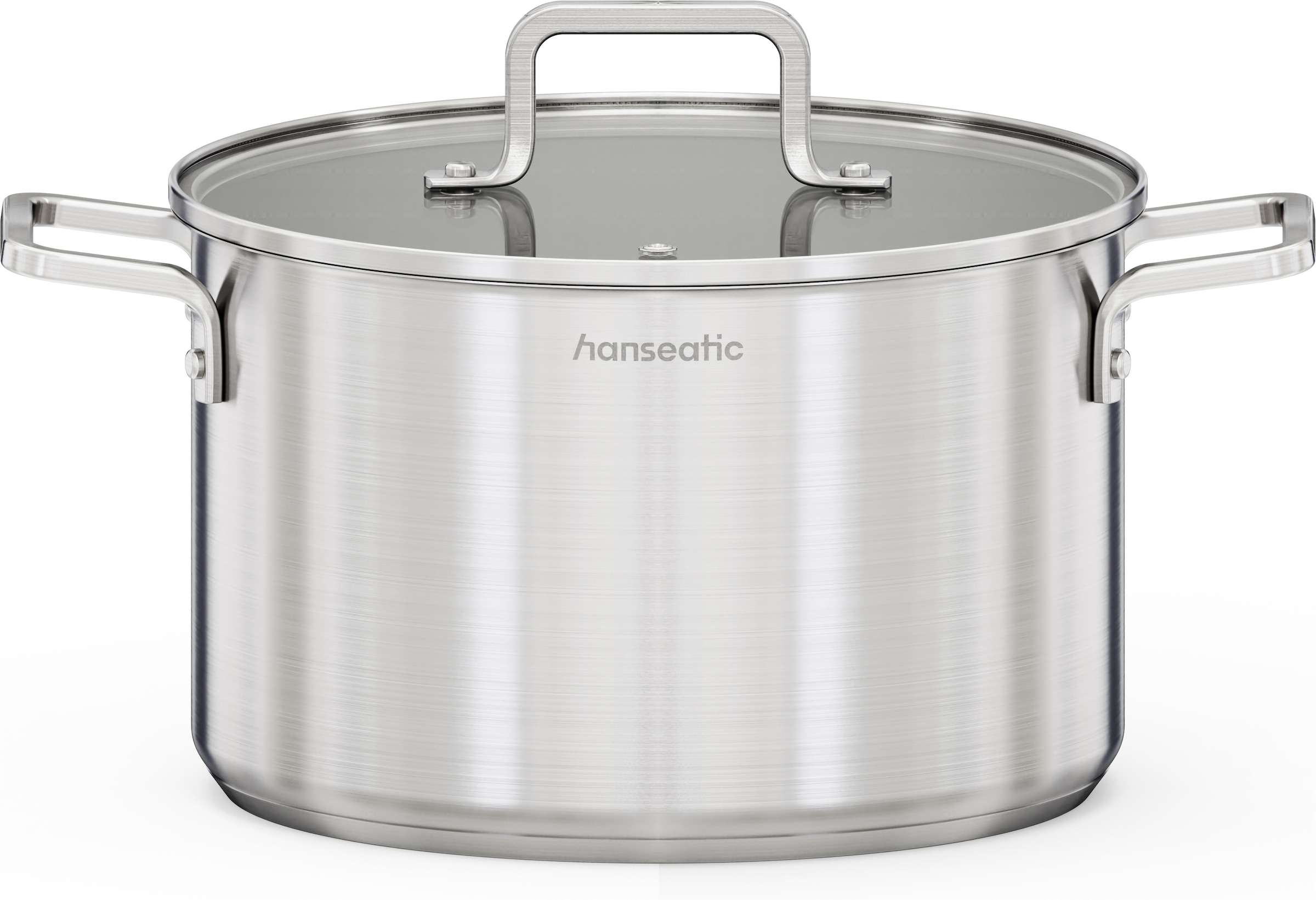 Hanseatic Topf-Set »DAILY« Set, Stielkasserolle 16 cm, Kochtopf 16/20/24 cm, 7 tlg. Edelstahl 18/10