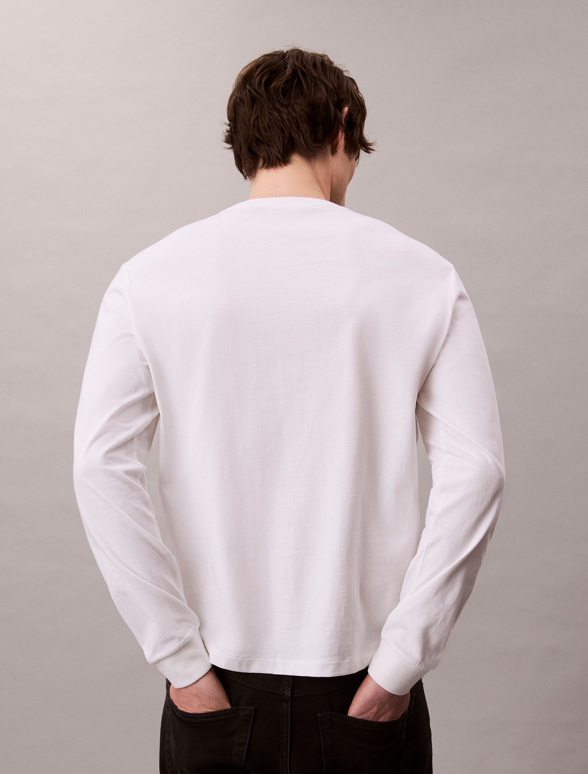 Calvin Klein Jeans Langarmshirt »LS EASY MONOGRAM TEE«, Mit Rundhalsausschnitt, regular fit