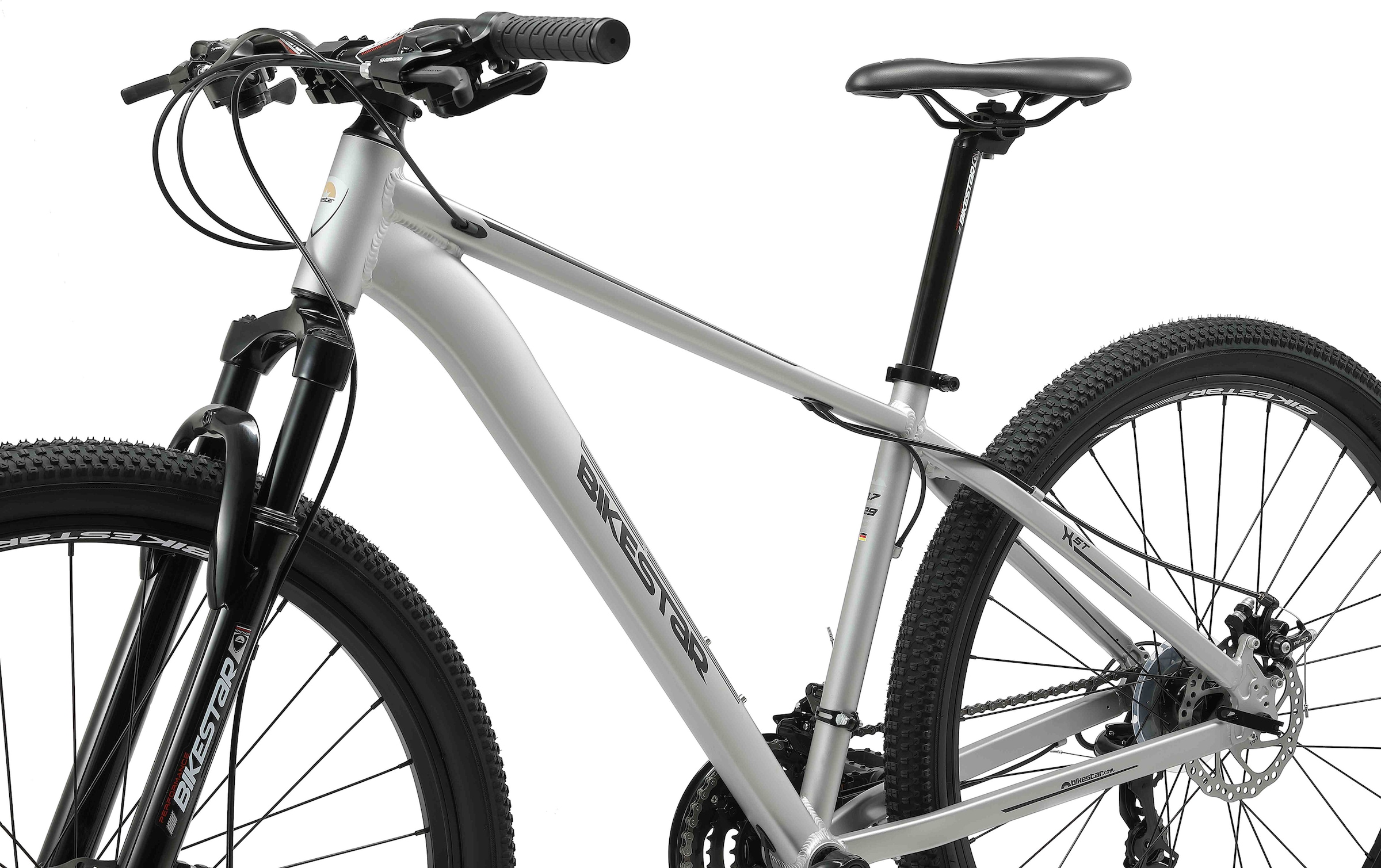 Bikestar Mountainbike, 21 Gang, Shimano, RD-TY300 Schaltwerk, Kettenschaltung, für Damen und Herren, Kettenschaltung