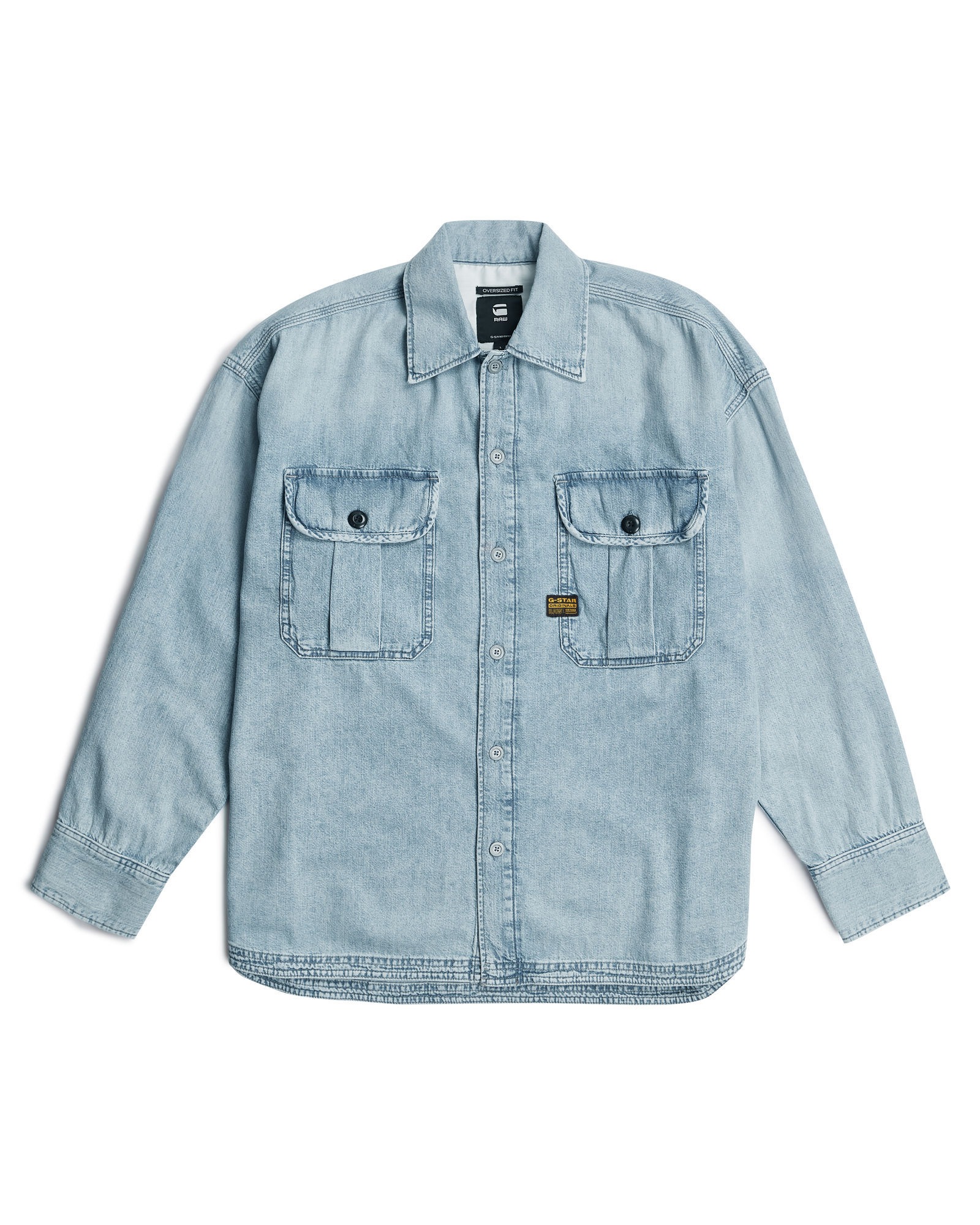 G-STAR Langarmshirt »2 Pocket Pleated Boxy Hemd«