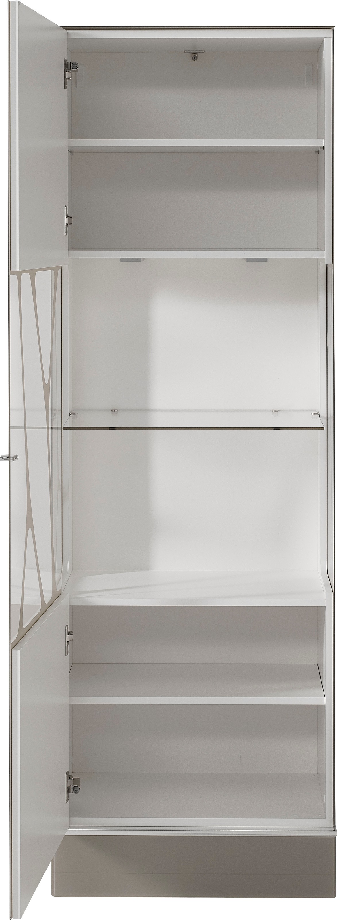 LEONARDO Vitrine »Cube«, mit Sicherheitsglas und edlem MDF Holz, Höhe 192 cm
