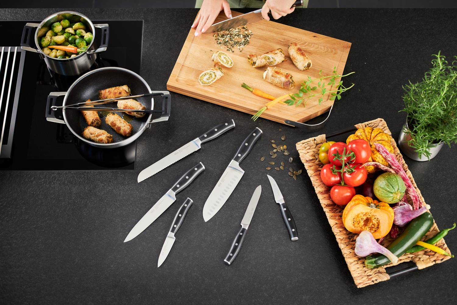 RÖSLE Schälmesser »Tradition«, (1 tlg.), Küchenmesser für Obst und Gemüse, Klingenspezialstahl