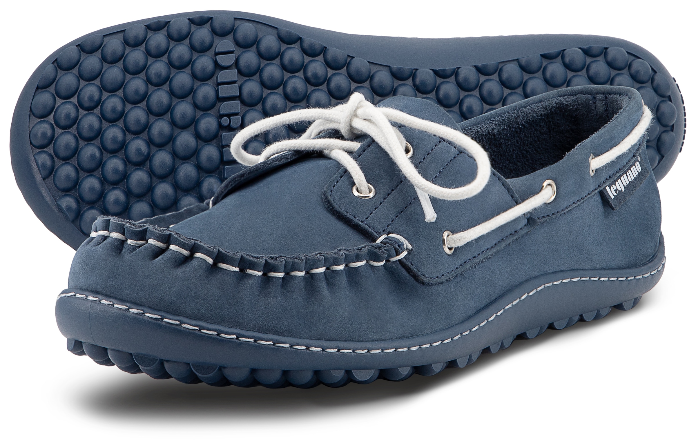 Leguano Barfußschuh »MORECASSIN«  Schnürschuh, Halbschuh, Mokassin mit modischen Durchzügen