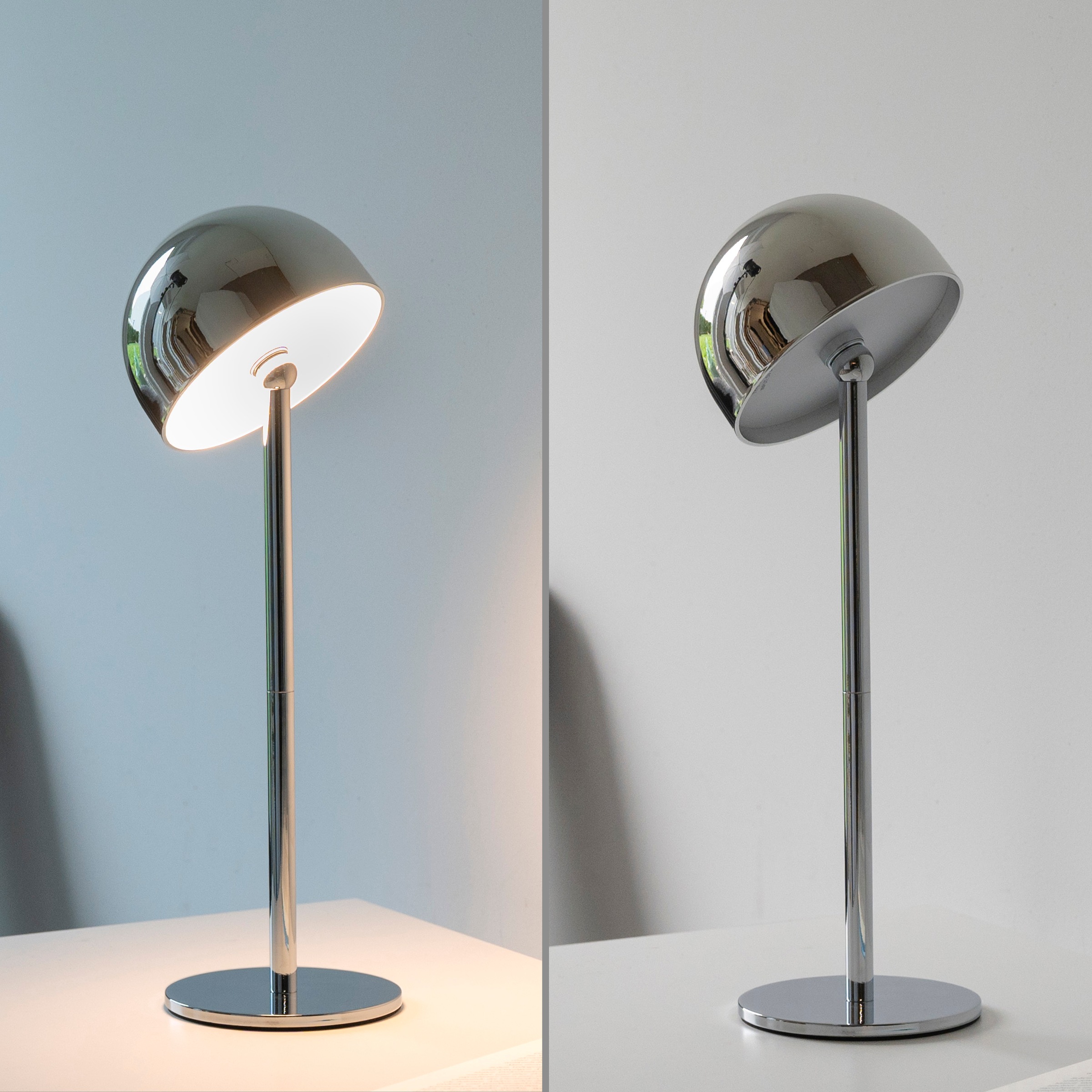 my home Tischleuchte »Akku Tischleuchte Hesper Indoor Outdoor, magnetischer Flaschenaufsatz«, 1 flammig, Leuchtmittel LED-Board | LED fest integriert, Pilzlampe Flaschenaufsatz, Regulierung der Lichtstärke, Pilz, Lampe
