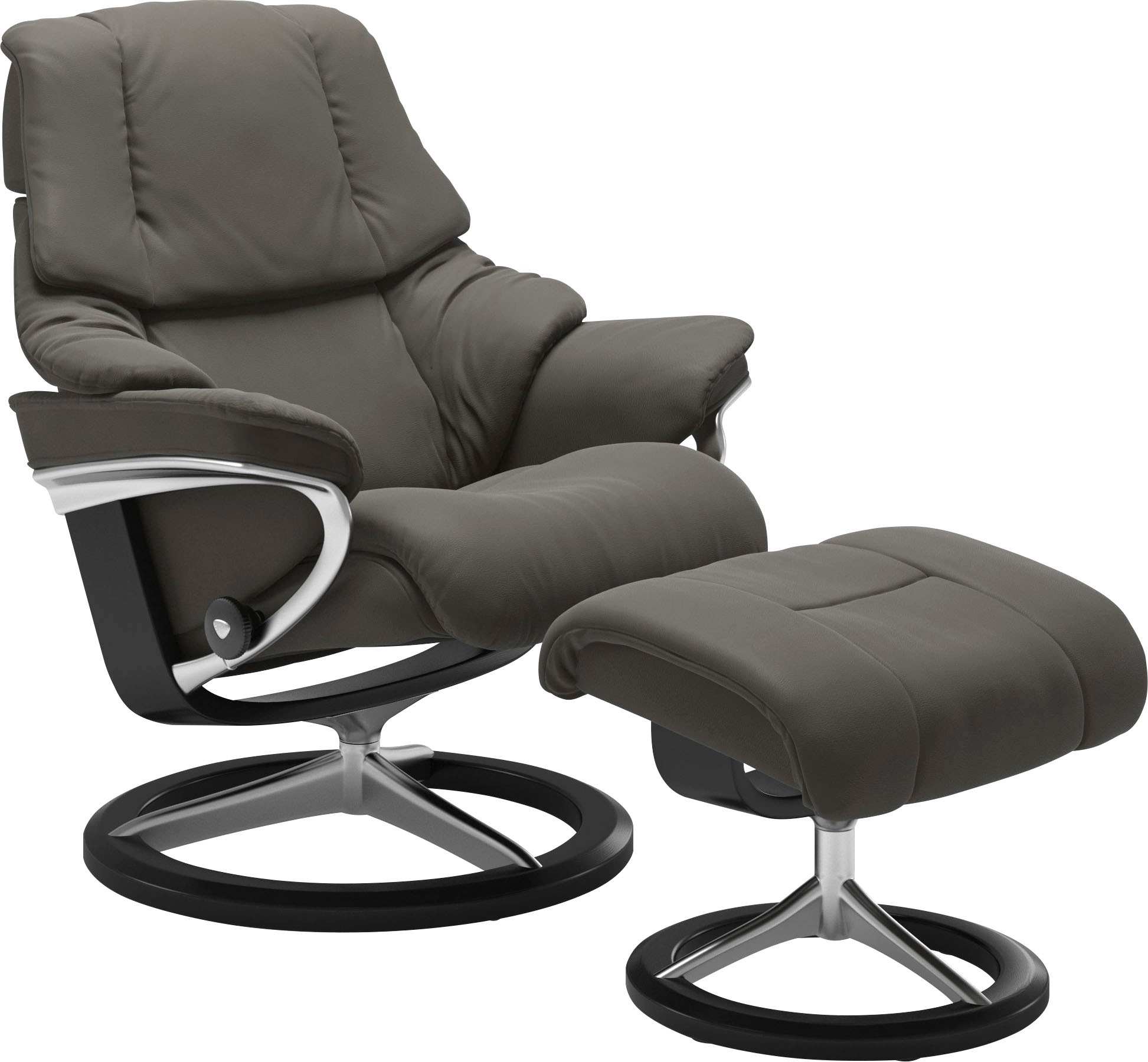 Stressless "Reno" Set, Relaxsessel mit Hocker, mit Hocker, mit Signature Ba günstig online kaufen
