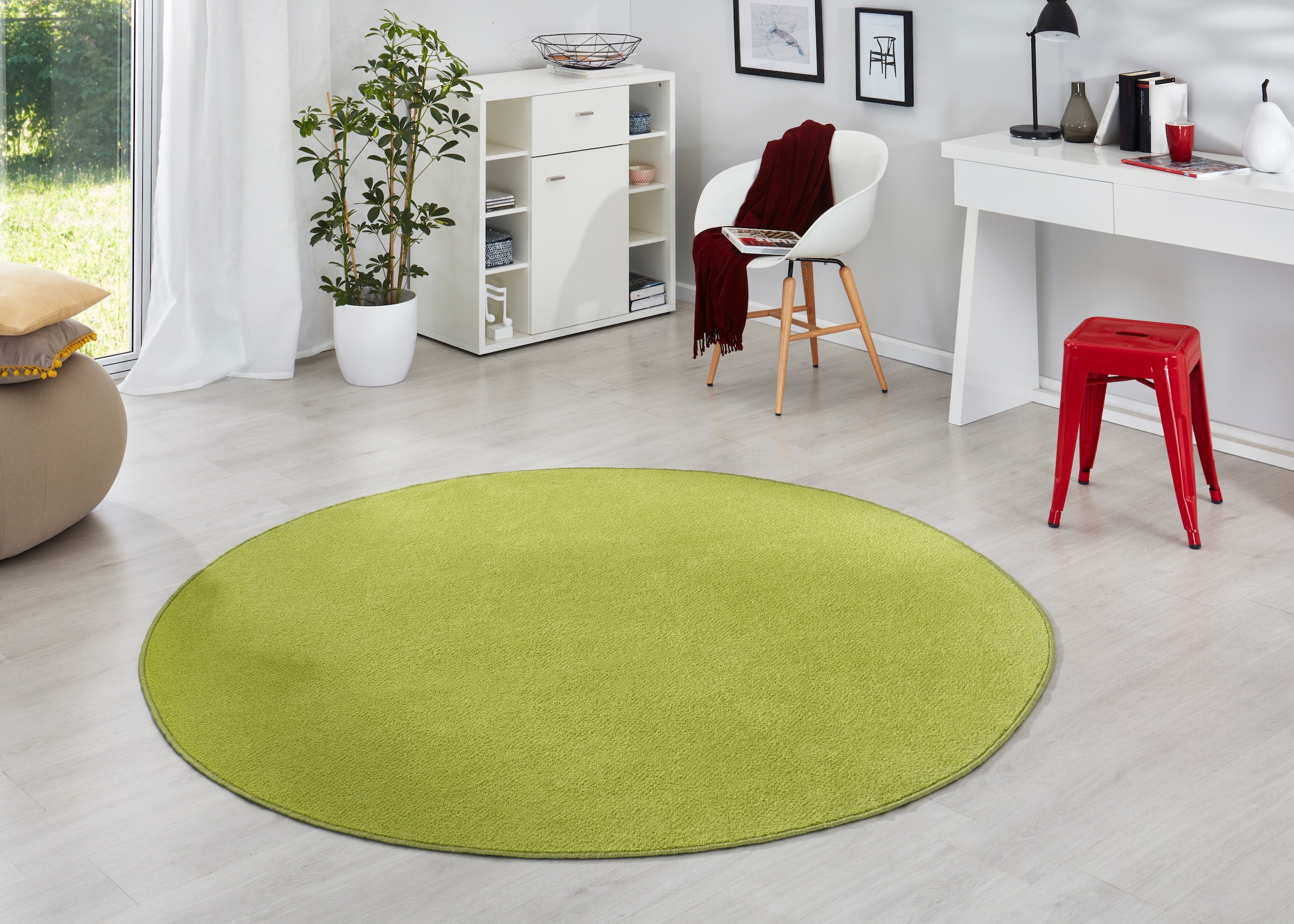 HANSE Home Teppich »Fancy«, rund, 7 mm Höhe, Kurzflor, Weich, Einfarbig, Wo günstig online kaufen