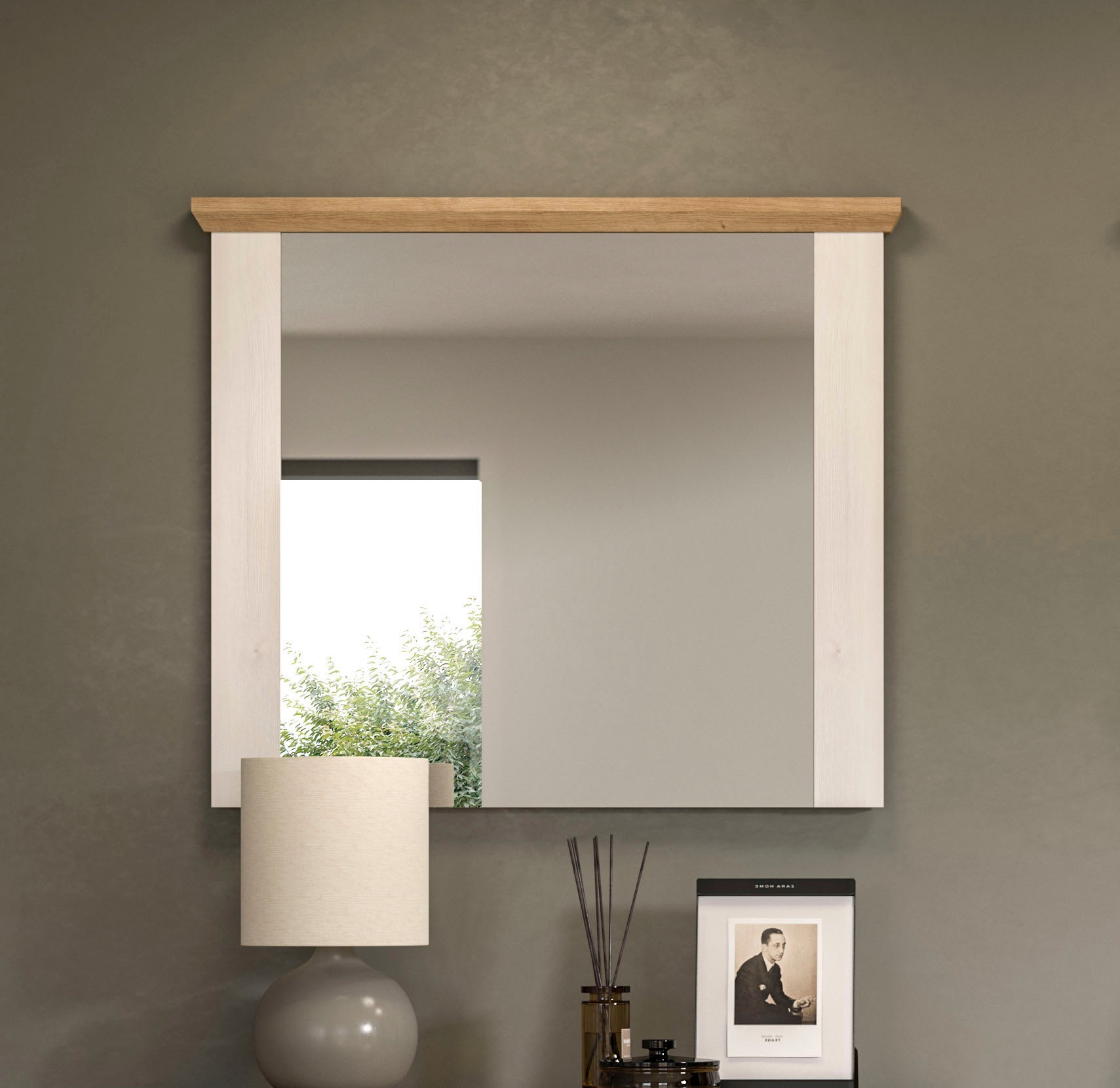Home affaire Spiegel »COSENZA, TOPSELLER!, Breite 82 cm, 2-farbig, in Landh günstig online kaufen
