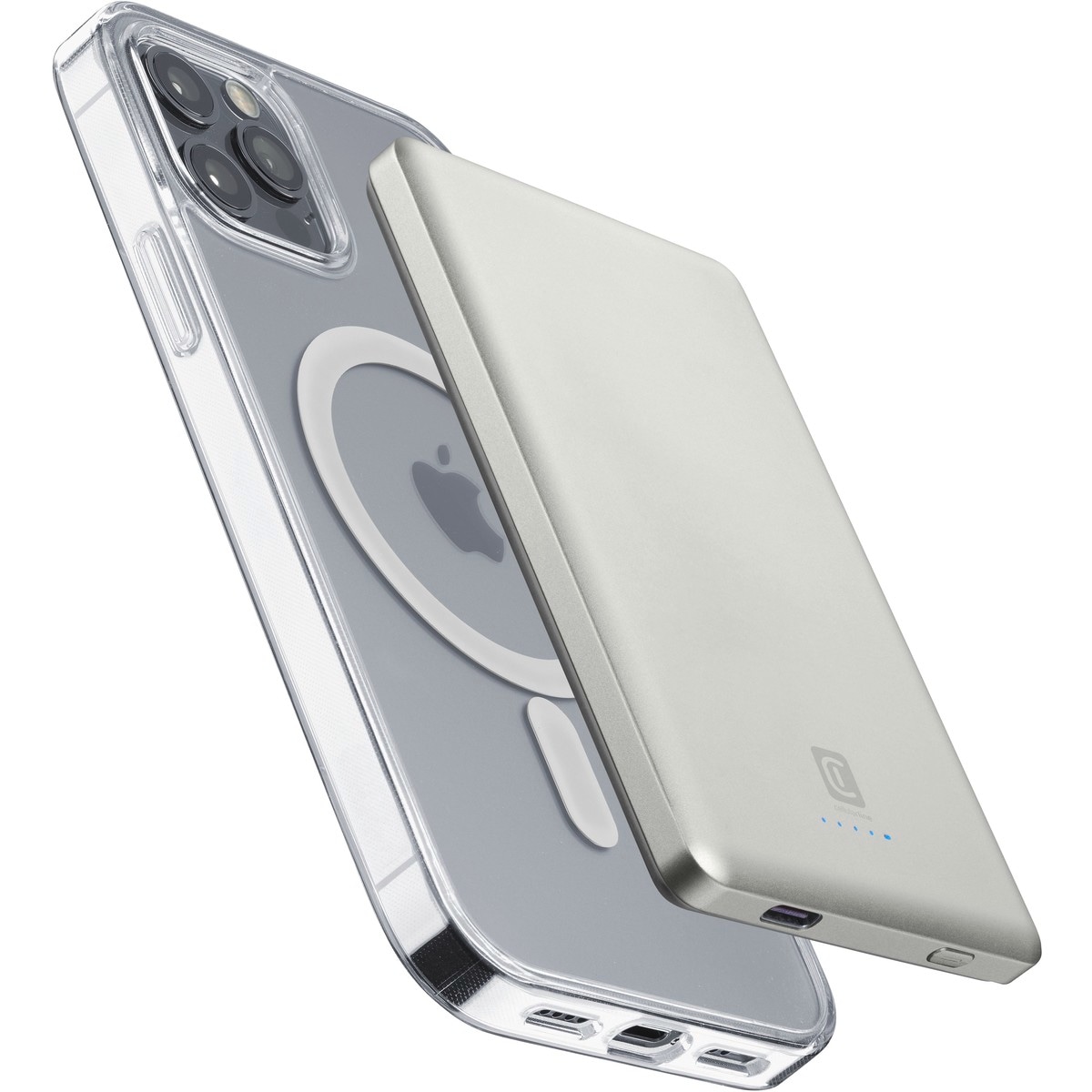 Cellularline Powerbank »MagSafe Wireless Power Bank MAG LITE 5000«, Cellularline MagSafe Wireless Power Bank MAG LITE 5000 White