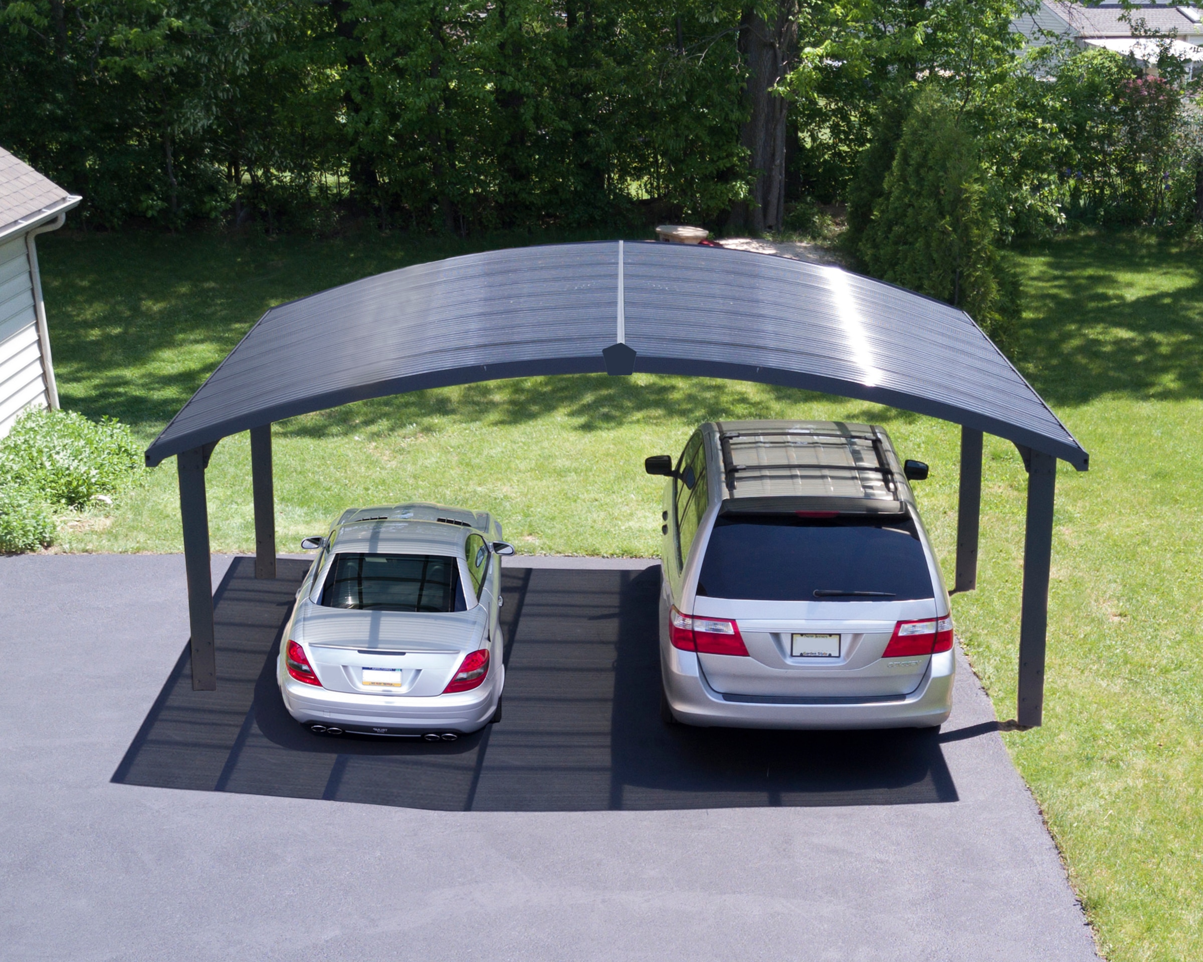 Palram - Canopia Einzelcarport »Arizona«, Aluminium, 544 cm, Anthrazit, 100% UV-geschützt